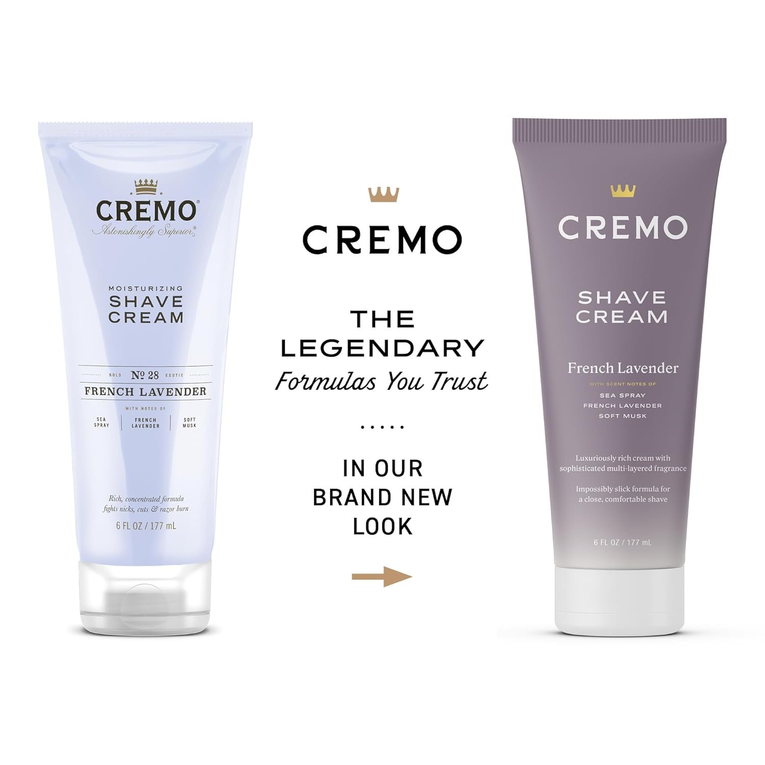 Cremo French Lavender Moisturizing Shave Cream, Astonishingly Superior Ultra-Slick Shaving Cream for Women Fights Nicks, Cuts and Razor Burn, 6 Fl Oz - Image 3