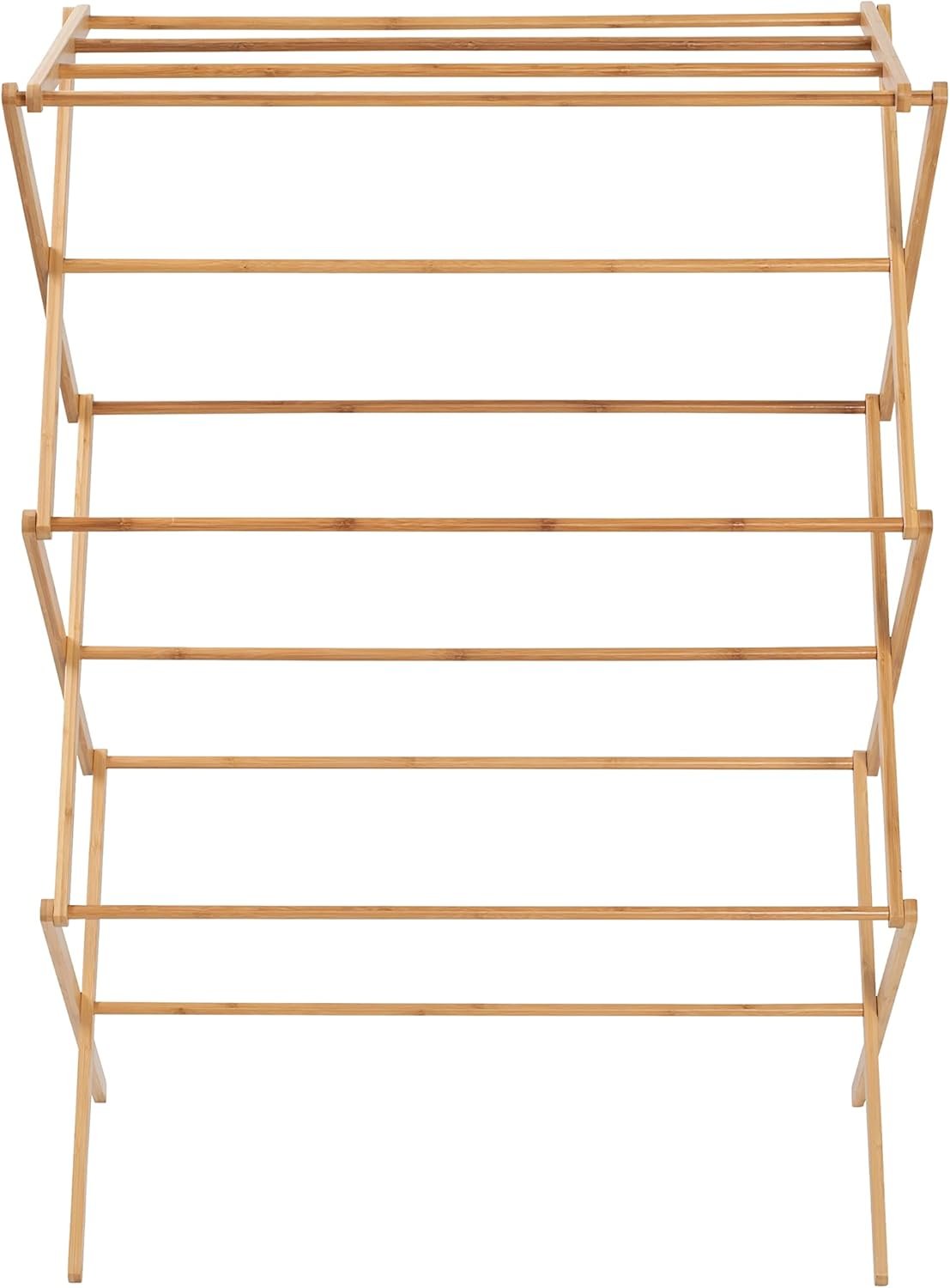 Honey-Can-Do Collapsible Clothes Drying Rack, Bamboo DRY-09508 Natural - Image 3