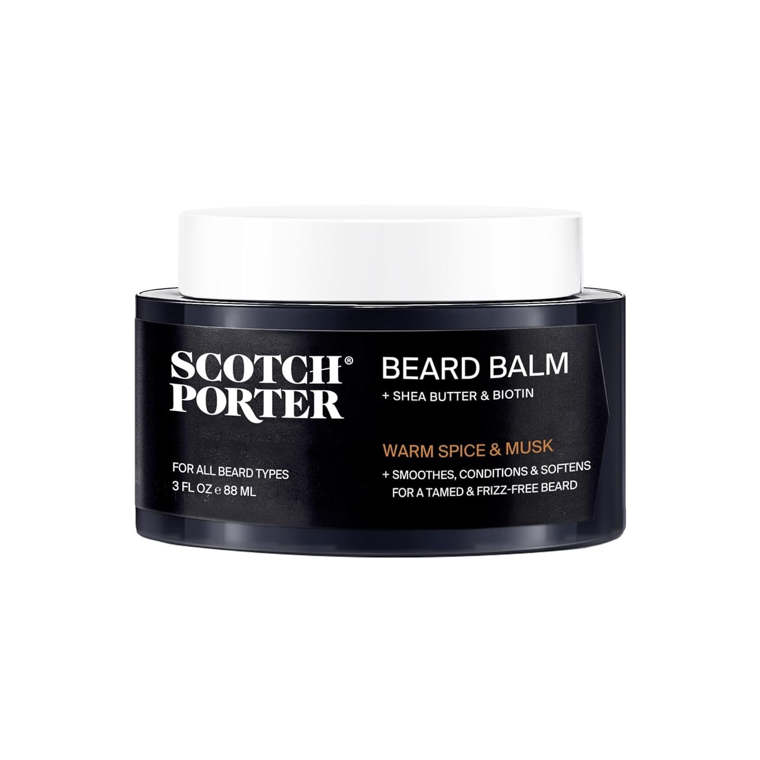 Scotch Porter Conditioning Beard Balm – Smooth, Shape, Moisturize & Soften Coarse, Dry Beard Hair while Encouraging Growth for a Fuller/Healthier-Looking Beard – Original Scent, 3 oz. Jar - Image 2