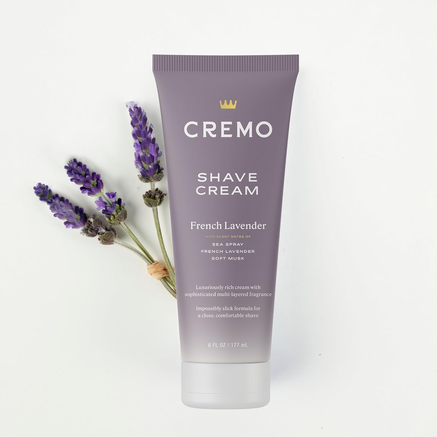 Cremo French Lavender Moisturizing Shave Cream, Astonishingly Superior Ultra-Slick Shaving Cream for Women Fights Nicks, Cuts and Razor Burn, 6 Fl Oz - Image 6