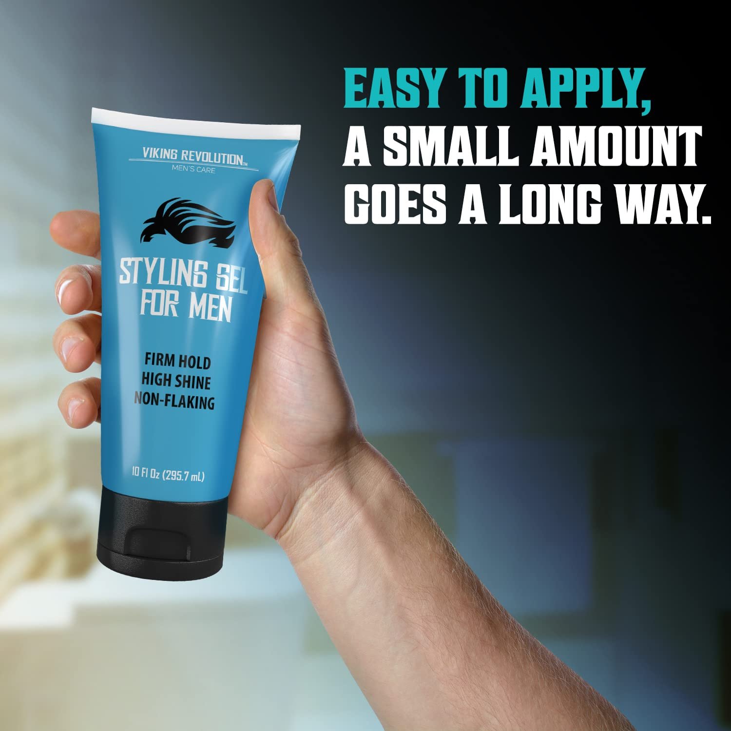 Hair Gel for Men Strong Hold - Mens Hair Gel Extra Strength - Styling Gel for Hair Clear Hair Gel - Firm Hold Gel Hair High Shine Non-Flaking Curly Hair Gel (10oz) - Image 5