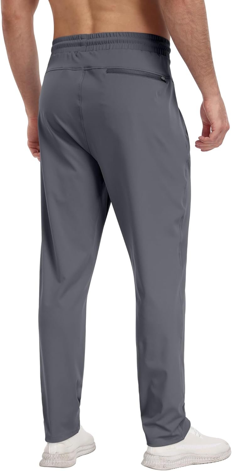 3 Pack Mens Athletic Sweatpants with Zipper Pockets,Workout Gym Joggers Pants for Men Running Jogging Pants - Image 5
