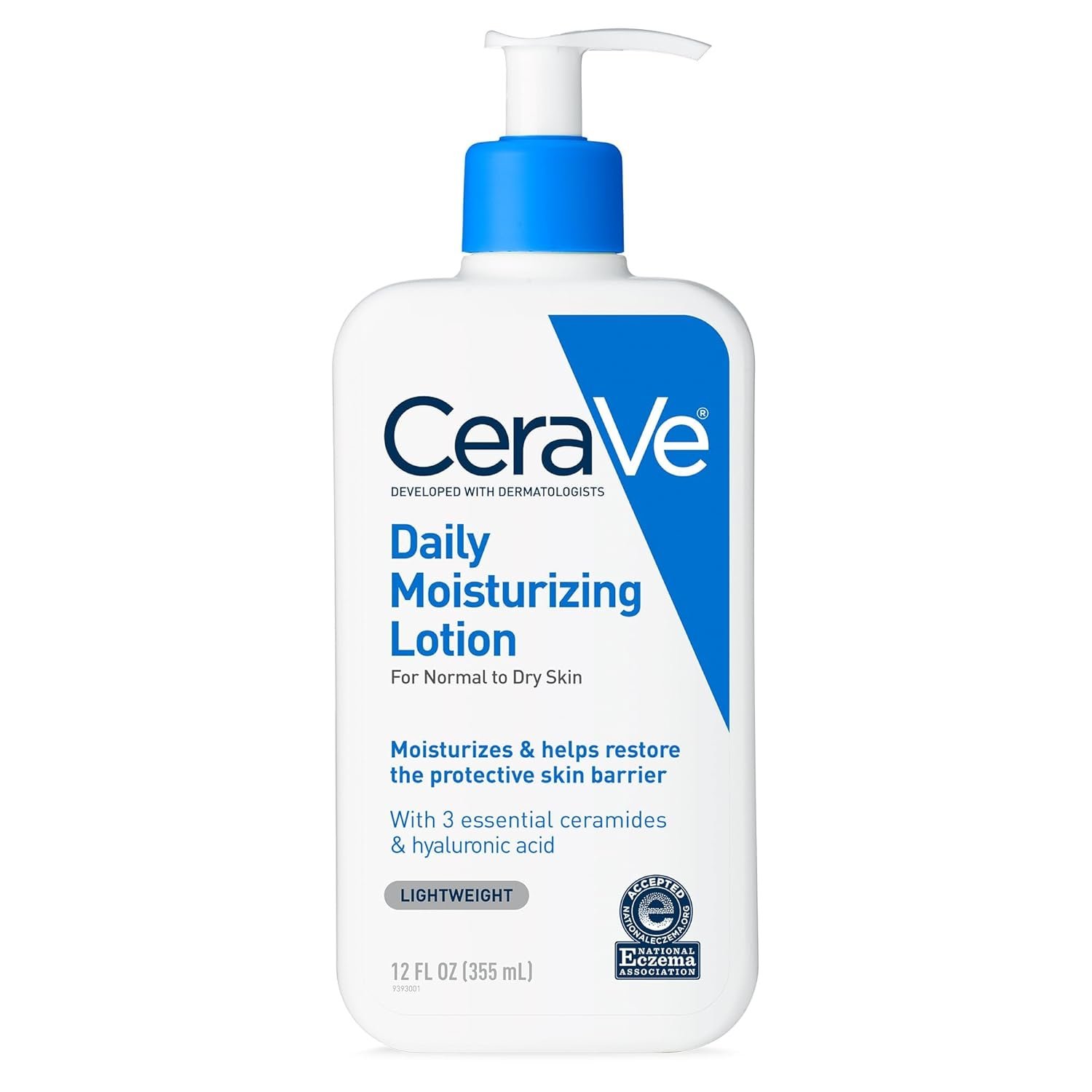 CeraVe Daily Moisturizing Lotion for Dry Skin, Body Lotion & Face Moisturizer with Hyaluronic Acid and Ceramides, Daily Moisturizer, Fragrance Free, Oil-Free, 12 Ounce - Image 2