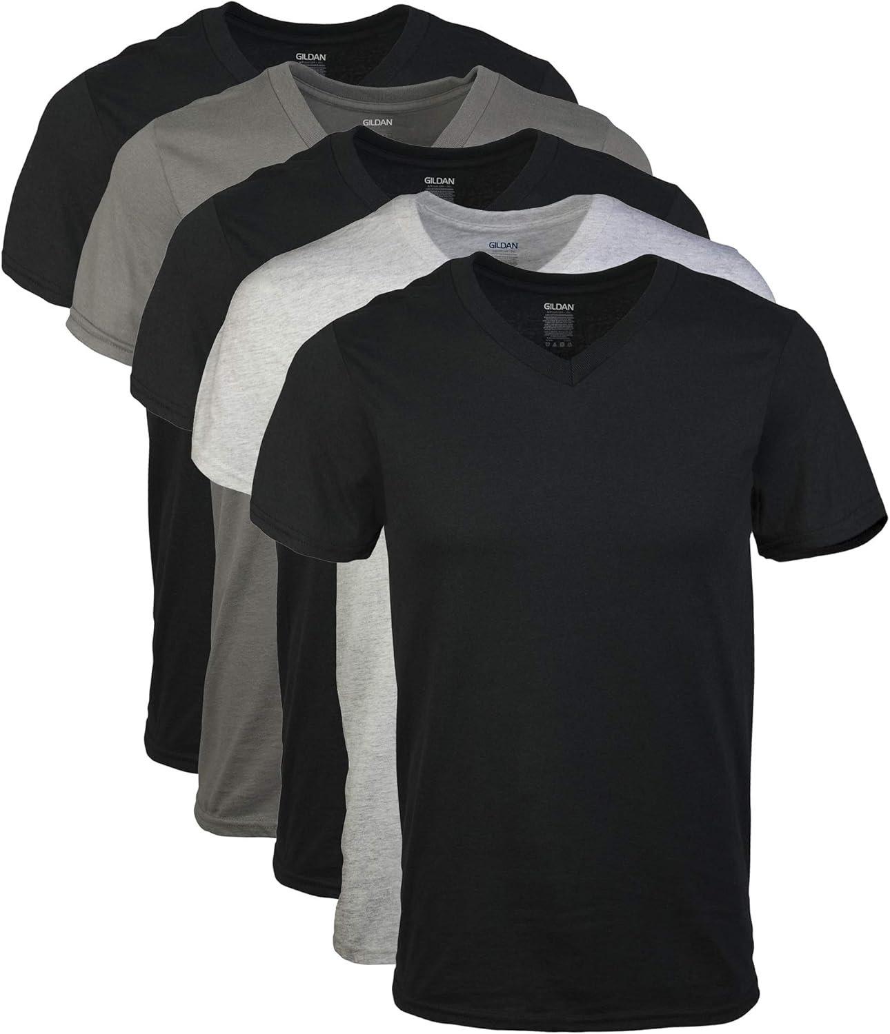 Gildan Men's V-Neck T-Shirts, Multipack, Style G1103 - Image 2