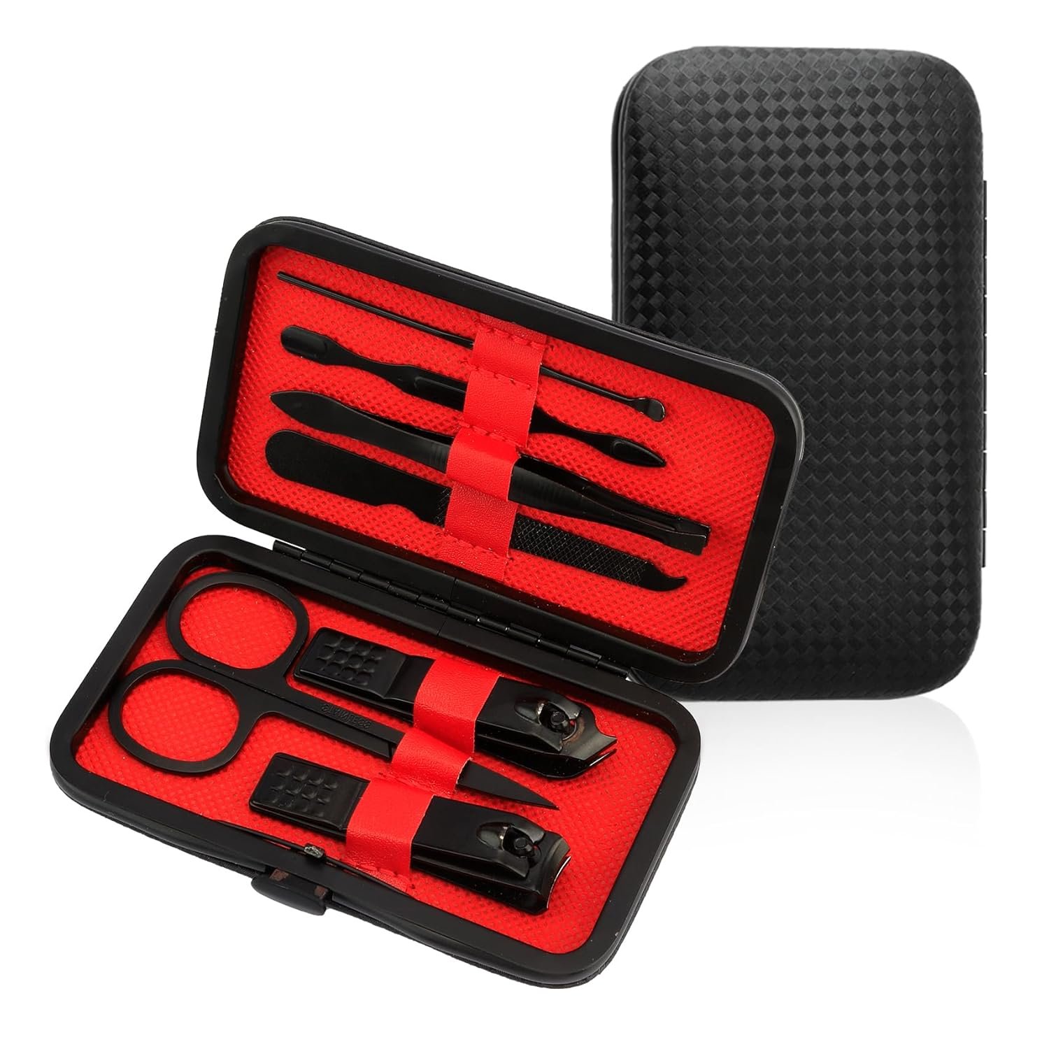 Manicure Kit Valentine Gift for Husband - Manicure Set, Nail Clippers Kit, 7 Pcs Manicure and Pedicure Kit, Black Nail Care Kit Valentine Easter Gifts For Men Dad Teens Boyfriend Father Women Mom - Image 2