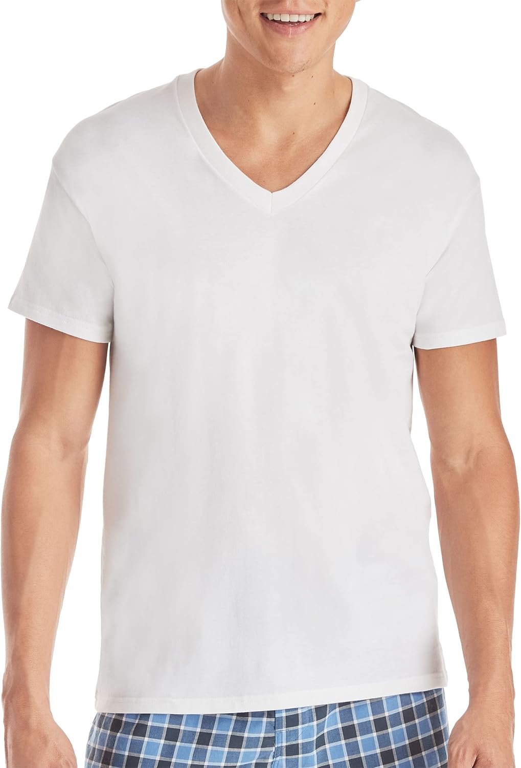 Hanes Mens Cotton, Moisture-wicking V-neck Tee Undershirts, Multiple Packs And Colors - Image 3