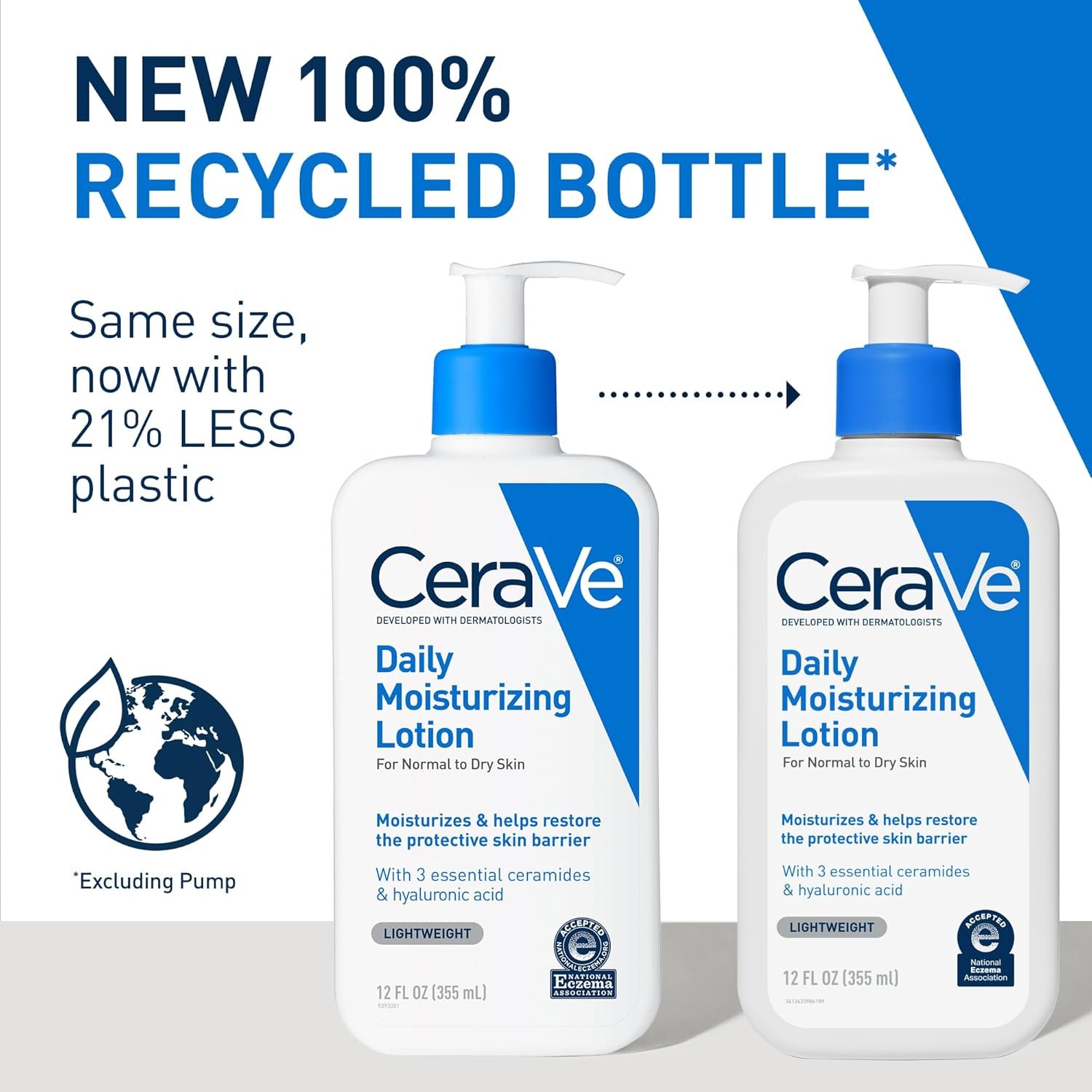 CeraVe Daily Moisturizing Lotion for Dry Skin, Body Lotion & Face Moisturizer with Hyaluronic Acid and Ceramides, Daily Moisturizer, Fragrance Free, Oil-Free, 12 Ounce - Image 3