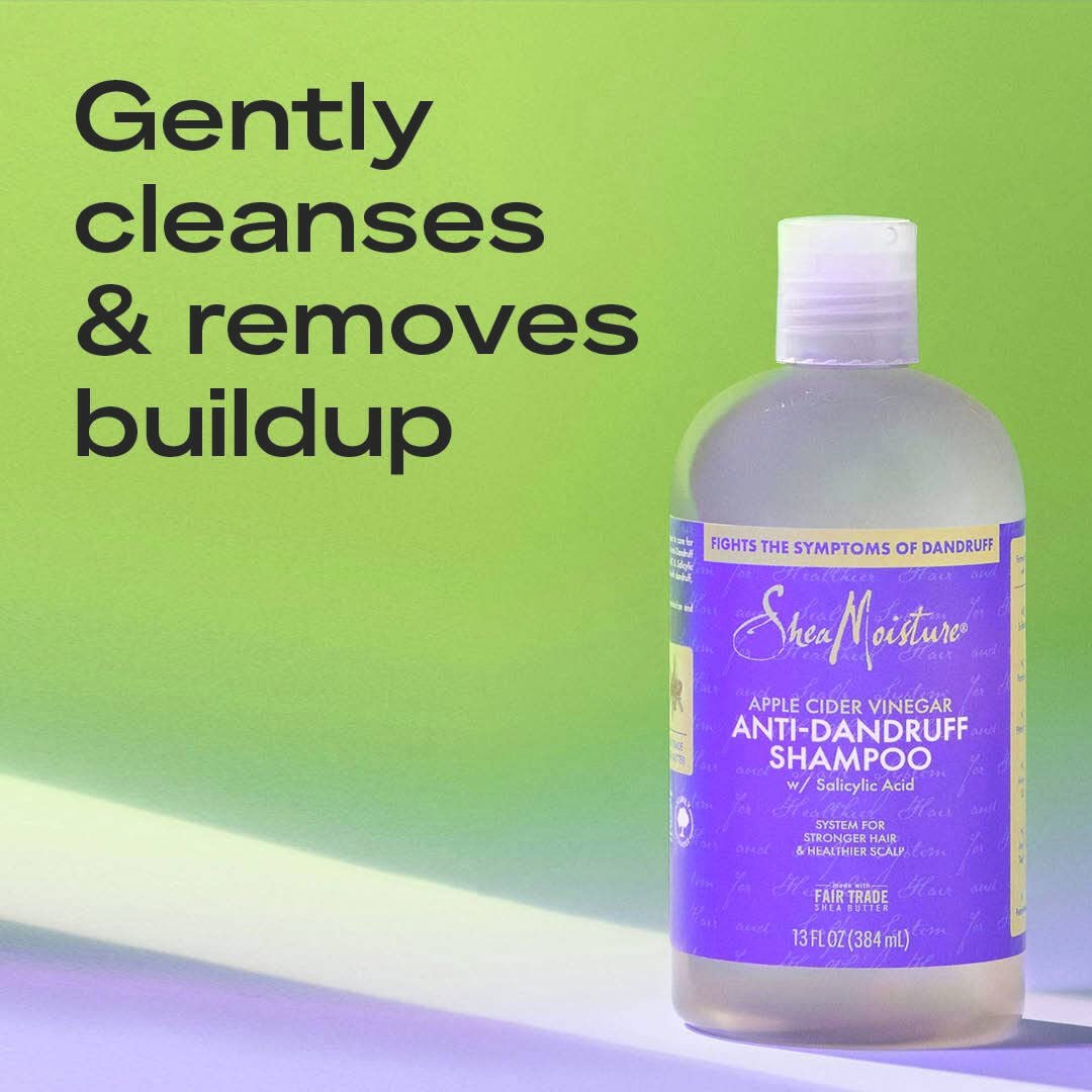 SheaMoisture Hair Care System Anti-Dandruff Shampoo For Stronger Hair & Healthier Scalp Shampoo Formulated With Apple Cider Vinegar And Fair Trade Shea Butter 13oz - Image 4