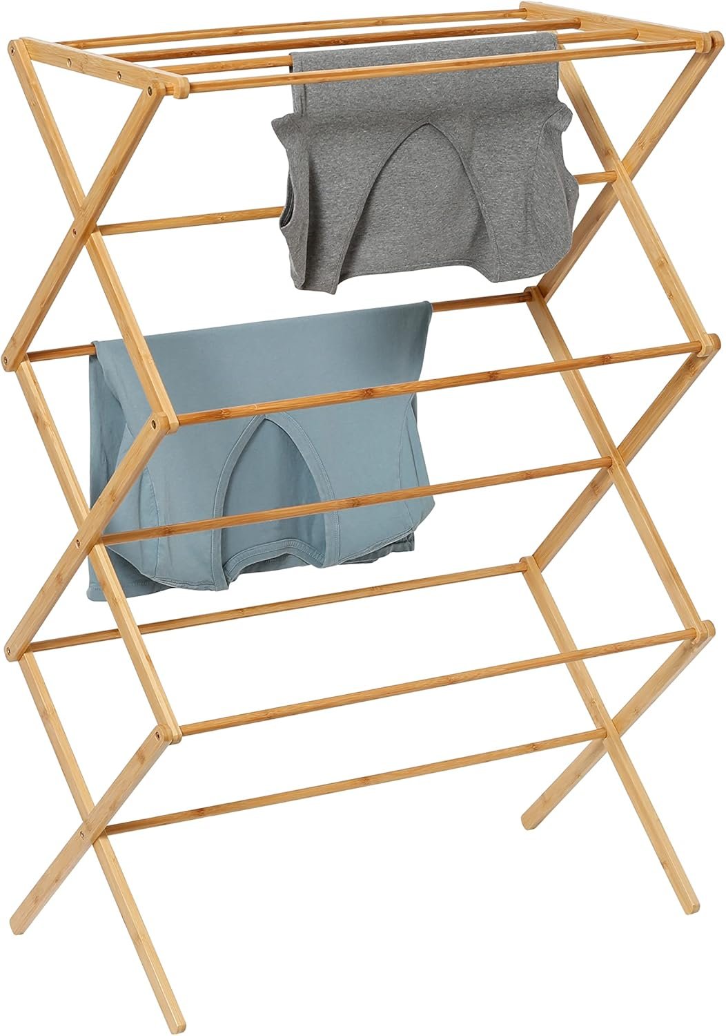 Honey-Can-Do Collapsible Clothes Drying Rack, Bamboo DRY-09508 Natural - Image 2