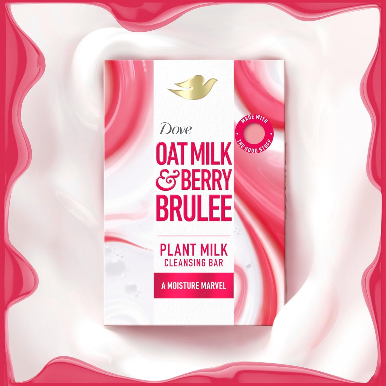 Dove Plant Milk Cleansing Bar Soap Variety Pack 4 for Moisturized Skin, with Gentle Cleansers, No Sulfate Cleansers or Parabens, 98% Biodegradable Formula, 5 oz - Image 10