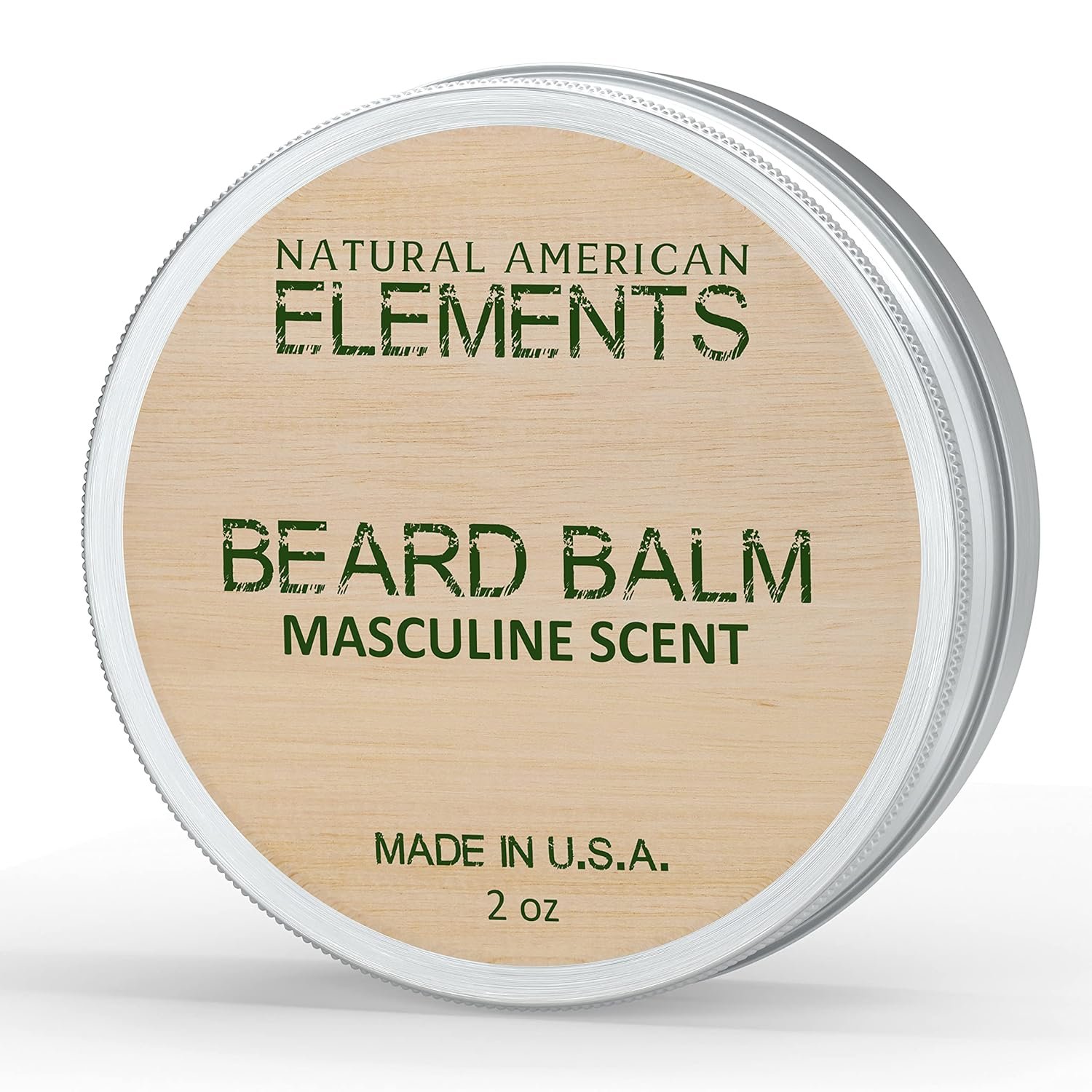 NATURAL AMERICAN ELEMENTS Beard Balm – 100% All Natural, Masculine Scent, Essential Oils with Organic Shea Butter – Moisturizes, Softens & Strengthens - Made in USA – Conditioning Beard Balm, 2 oz - Image 8