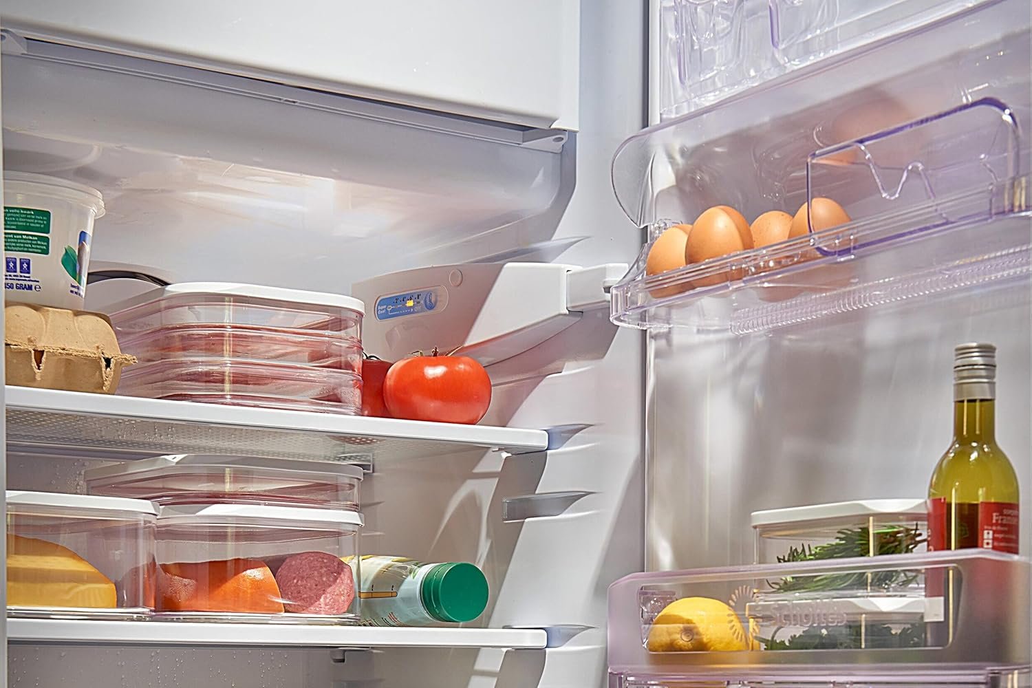 Mepal Modula Rounded Food Storage Box with Lid Set of 3 | Ideal for Cold Cuts, Cheese, and More | Stackable design | Transparent Framed Lid | BPA-Free, Nordic White (17oz/500ml) - Image 5