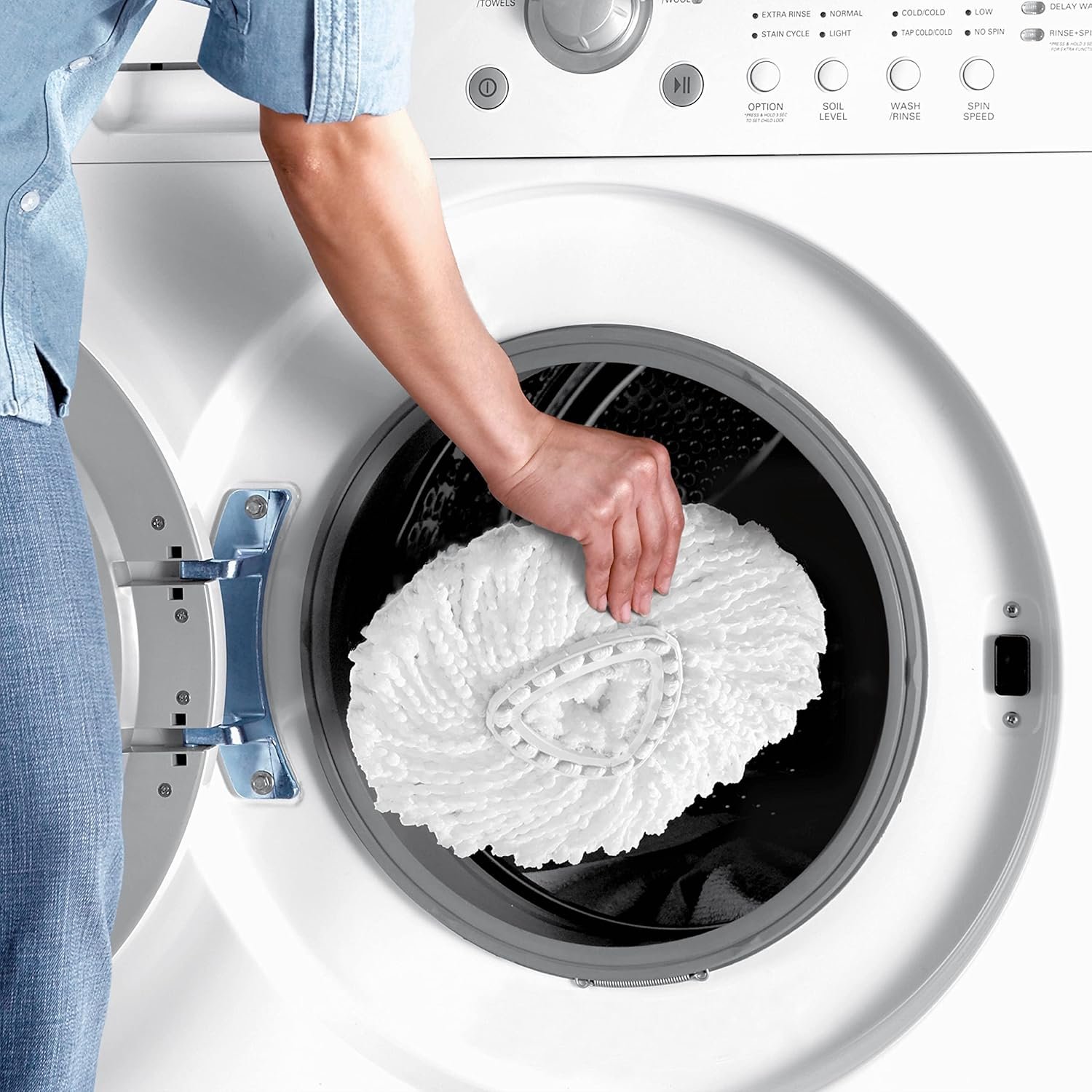 O-Cedar EasyWring Microfiber Spin Mop, Bucket Floor Cleaning System, Red, Gray, Standard - Image 18