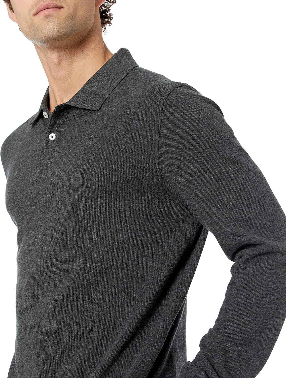 Amazon Essentials Long-Sleeve Polo Shirt for Men, Slim Fit Pique - Image 4