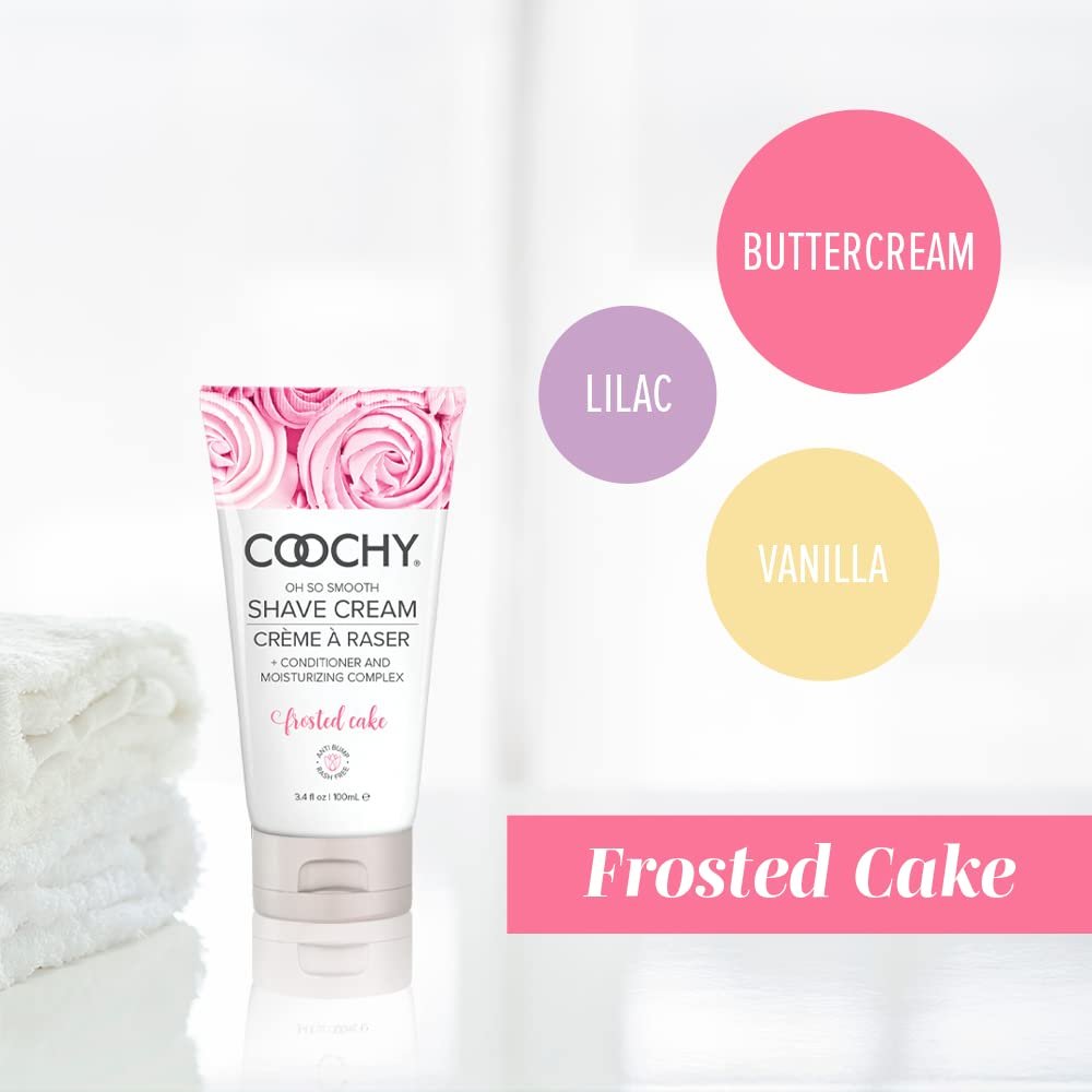 Coochy Intimate Shaving Cream | Shave Conditioner & Moisturizer for Face & Body | Ideal for Sensitive Skin Care | Frosted Cake, 3.4 oz - Image 4