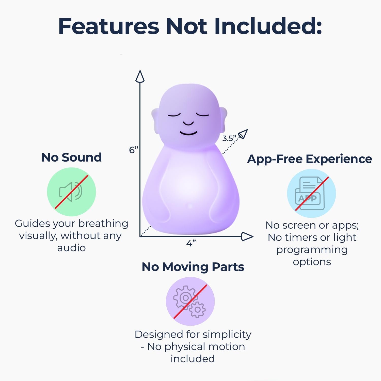 Mindsight 'Breathing Buddha' Guided Visual Meditation Tool for Mindfulness | Slow Your Breathing & Calm Your Mind for Stress & Anxiety Relief | Perfect for Adults & Kids | Relaxing Self Care Gift - Image 7