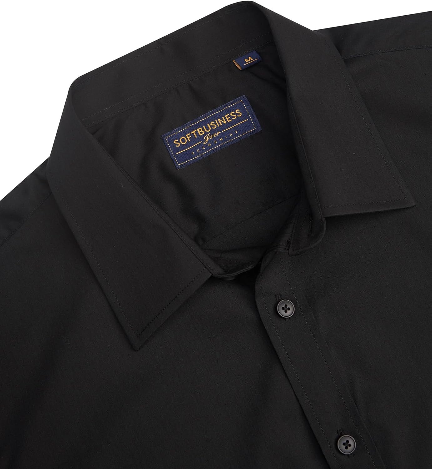 J.VER Men's Short Sleeve Dress Shirts Stretch Stain Shield Casual Button Down Shirts Solid Formal Shirt - Image 5