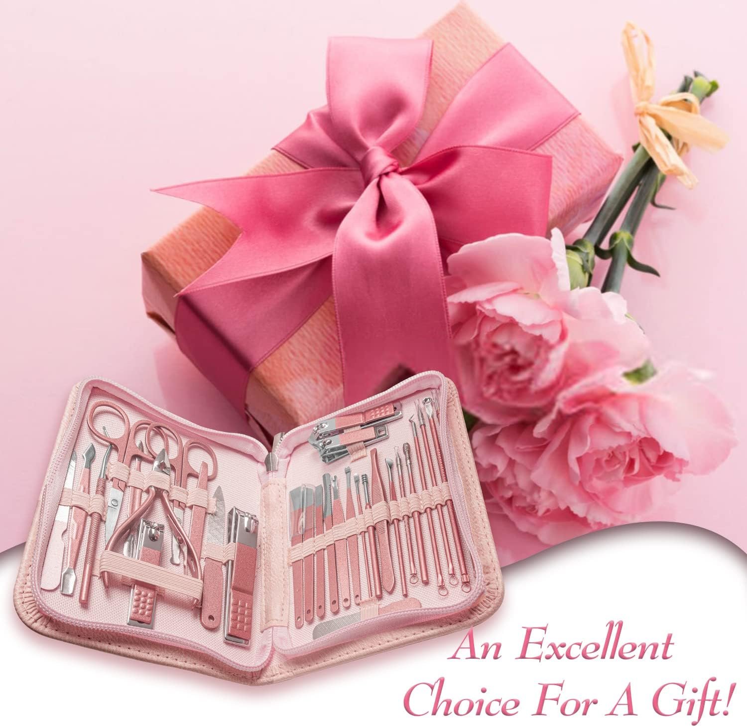 Manicure Set 30 in 1 Nail Clipper set, REDFLOW nail clippers, fingernail & toenail clippers, Manicure Tools, pedicure tools, Suitable for Travel Manicure Kit, Nail Set Kit With Everything Profe - Image 8