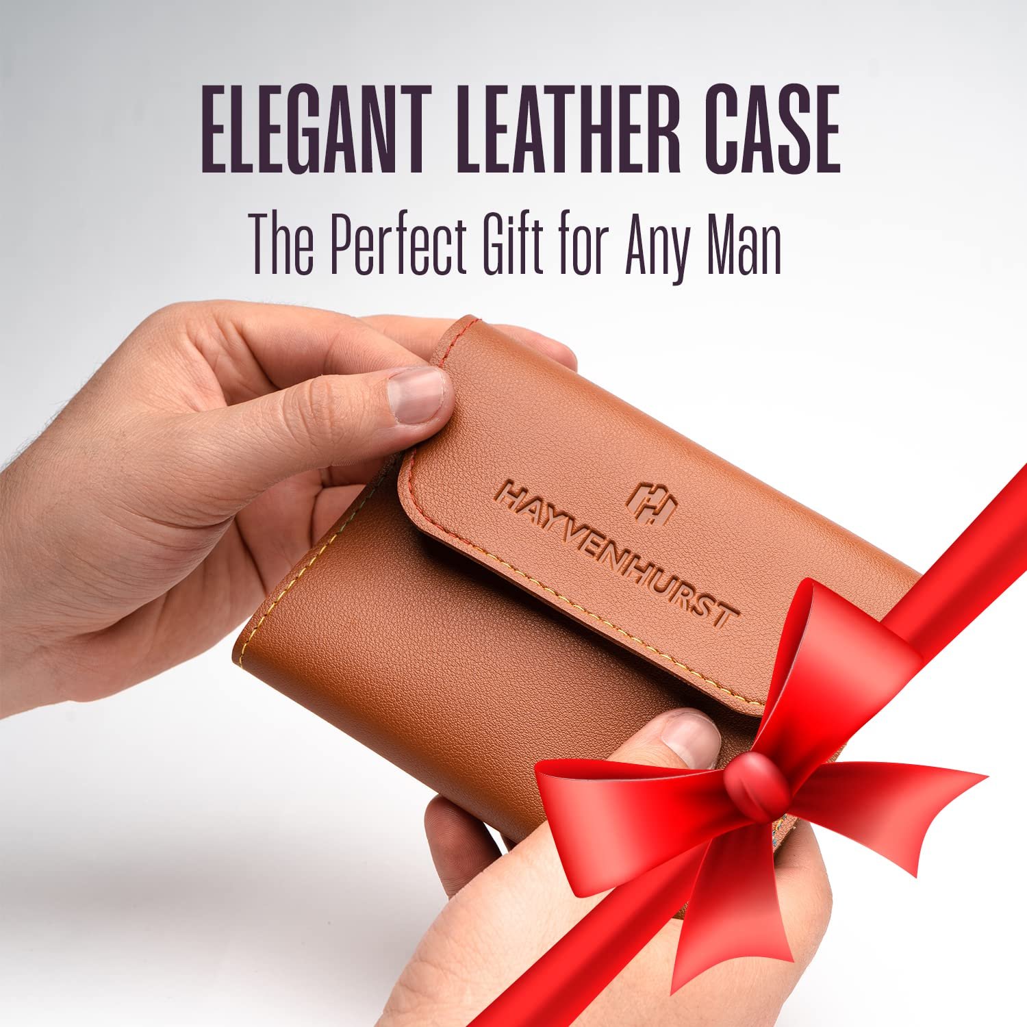 Nail Kit - Nail Clipper Set - Manicure Set -16 Stainless Steel Pieces Manicure Kit For Men’s - Pedicure Kit For Men - Mens Grooming Kit With Brown Leather portable Case by Hayvenhurst - Image 5