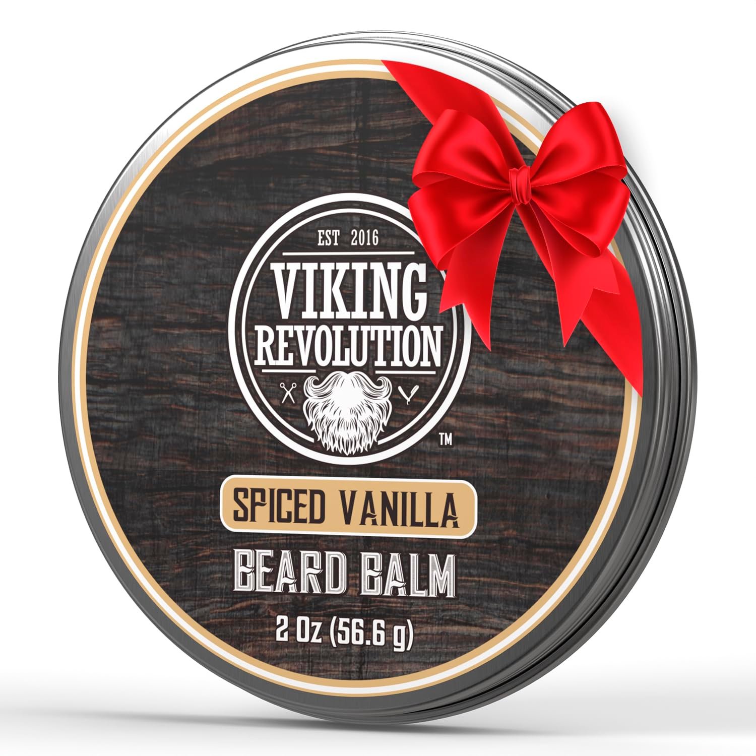 Viking Revolution Spiced Vanilla Beard Balm - Beard Butter with Argan Oil, Beard Softener for Men with Jojoba Oil - Beard Moisturizer for Men with Beeswax - Beard Wax for Men (2oz, 1 Pack) - Image 2