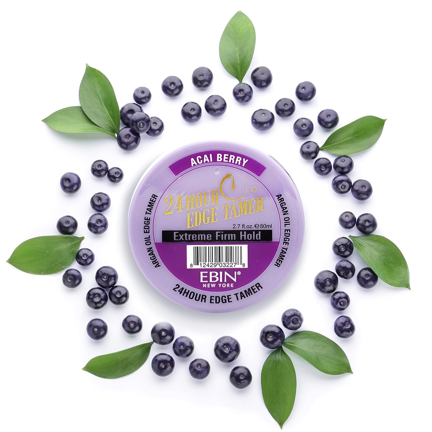 24 Hour Argan Oil Edge Tamer Refresh (8.25oz/ 250ml, Acai Berry) | Extreme Firm Hold, Smooths & Tames Frizz | No Flaking or Drying | High Shine, Long Lasting, All Hair Types, Styling Gel. - Image 7