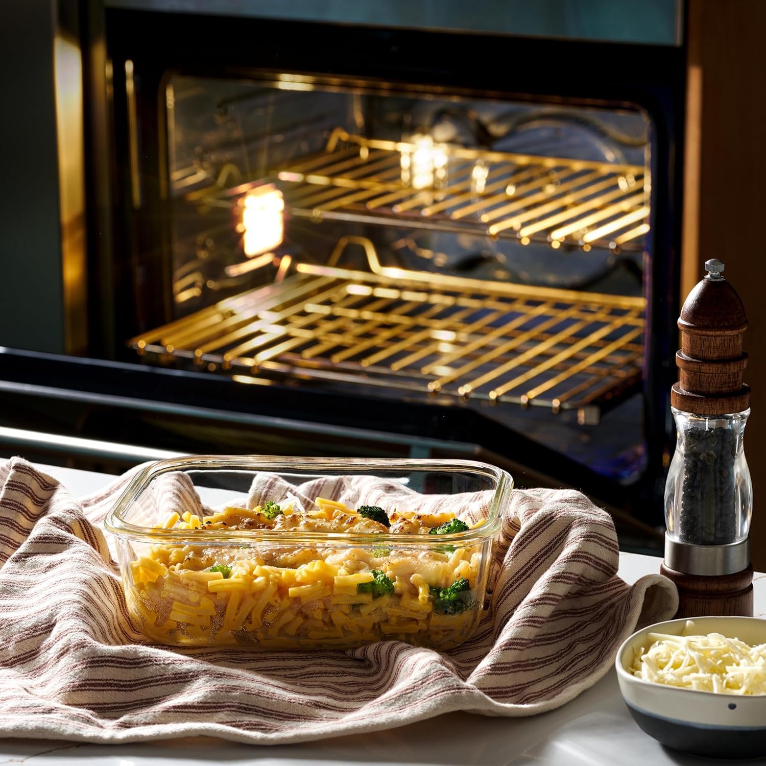 40pc Set Glass Food Storage Containers & Bowls with Airtight Lids - Leakproof BPA-Free Meal Prep Airtight Stackable Lunch Boxes, Kitchen Pantry & Storage Organizers - Microwave Freezer Dishwasher Safe - Image 9