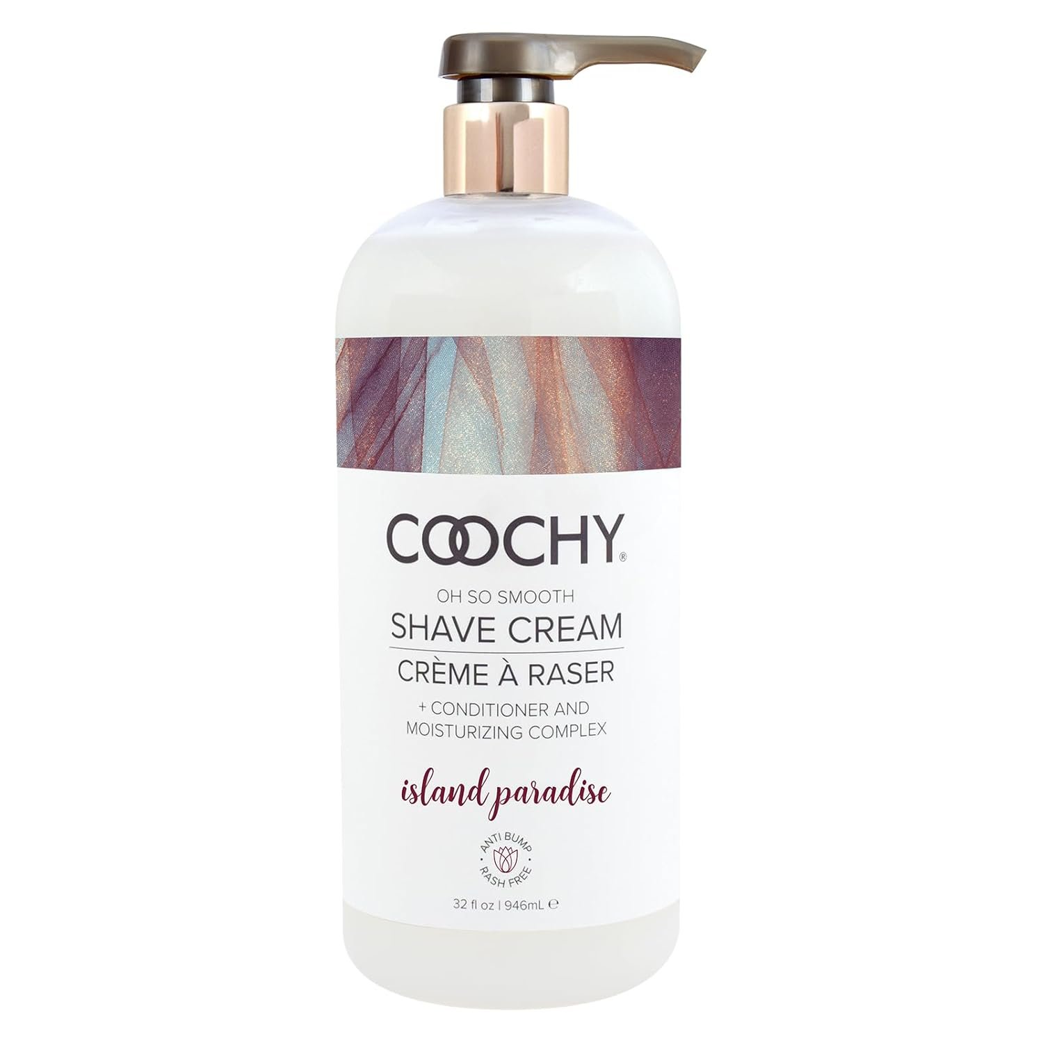 Coochy Intimate Shaving Cream | Shave Conditioner & Moisturizer for Face & Body | Ideal for Sensitive Skin Care, Anti-Bump | Island Paradise, 32 oz - Image 2
