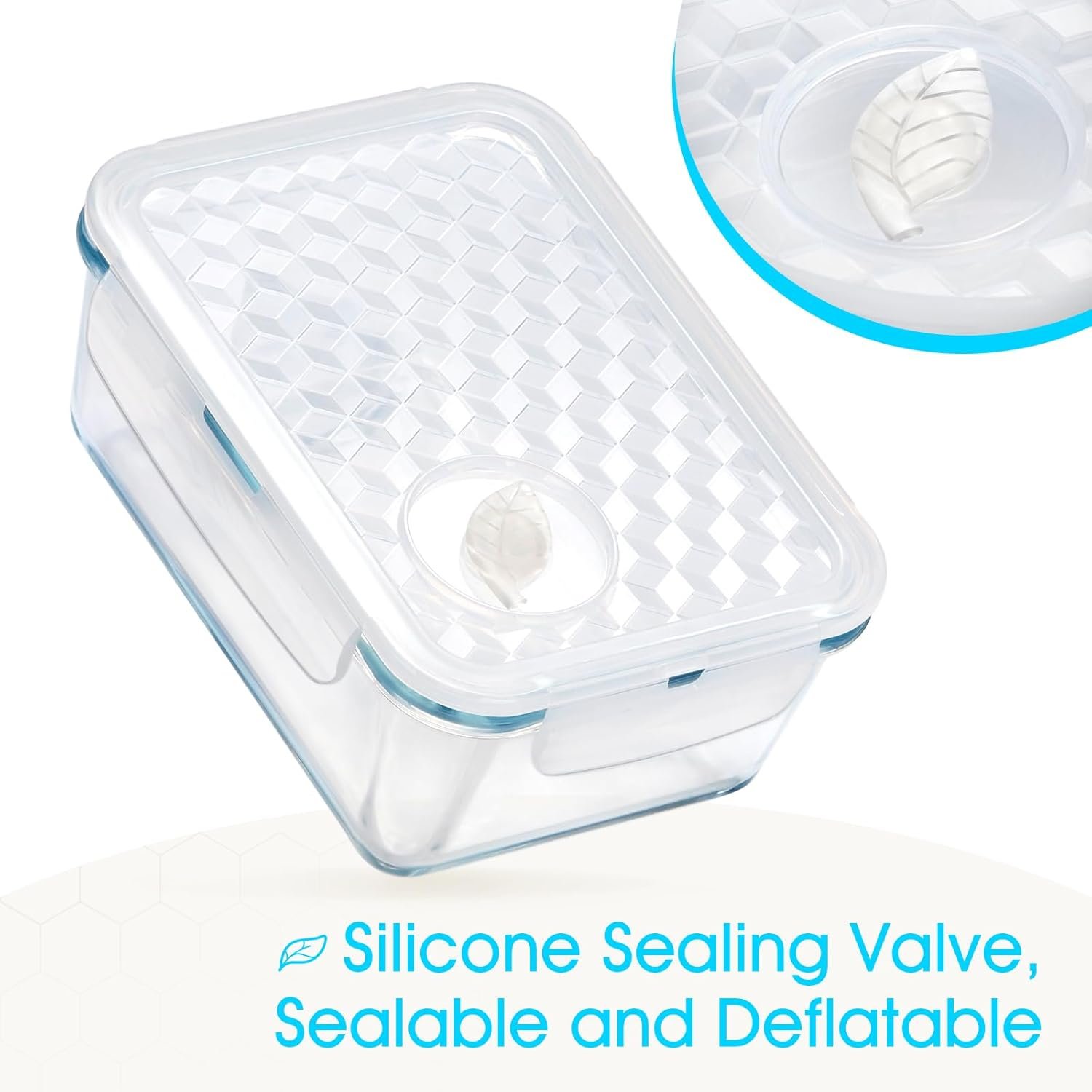 NUTRIUPS 1L/33Oz Glass Food Storage Container, Small Food Storage Container with Leakproof Airtight Lids, Meal Prep Containters -Microwave Safe & Oven Safe (NOT THE LIDS)-Rectangular - Image 6