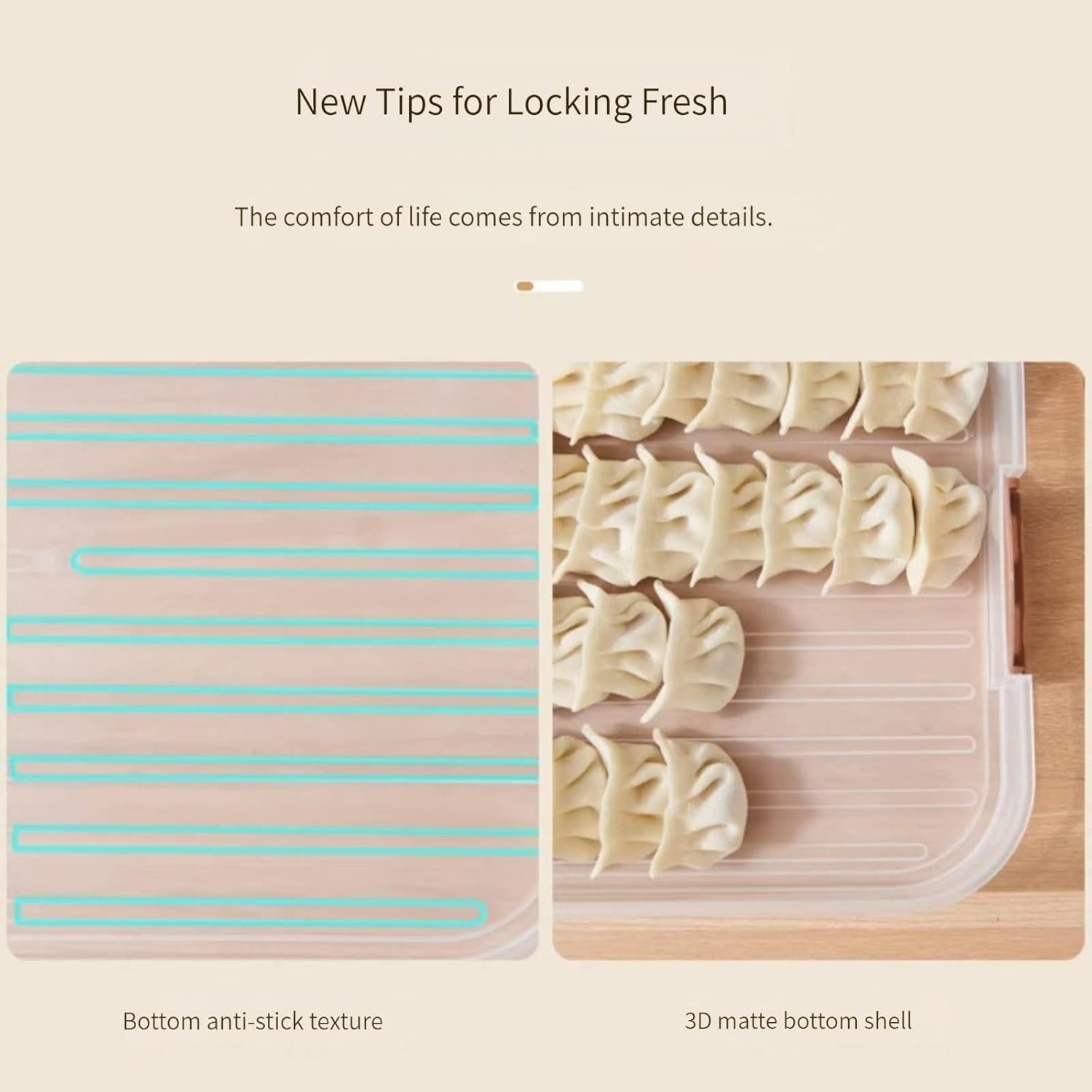 4-layer Food Storage Containers,Plastic Cookie Containers,Stackable Cookie Carrier, Dumpling Storage Box,Food Containers with Lids Airtight - Image 3