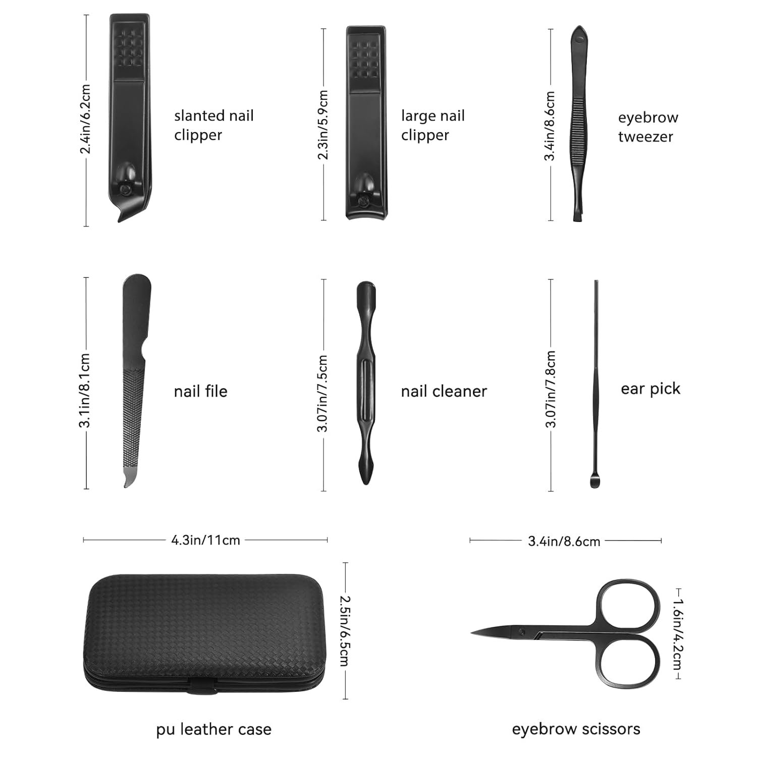 Manicure Kit for Men Women, 7 PCS Manicure and Pedicure Nail Care Kit, Nail Clipper Set Tool Gift Mens Nail Grooming Kit - Image 6