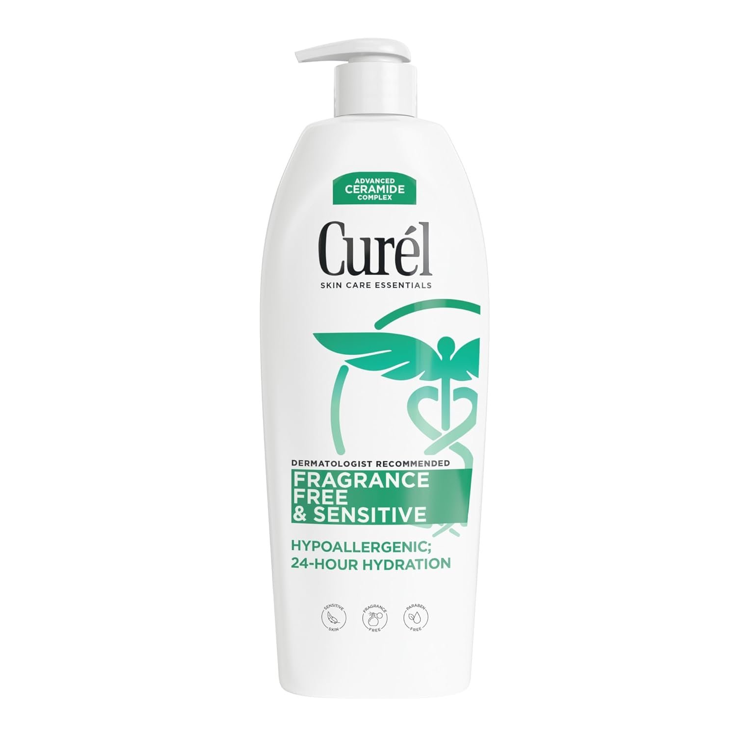 Curel Fragrance Free Comforting Body Lotion, Unscented Dry Skin Moisturizer for Sensitive Skin, with Advanced Ceramide Complex, Repairs Moisture Barrier, 20 oz - Image 2