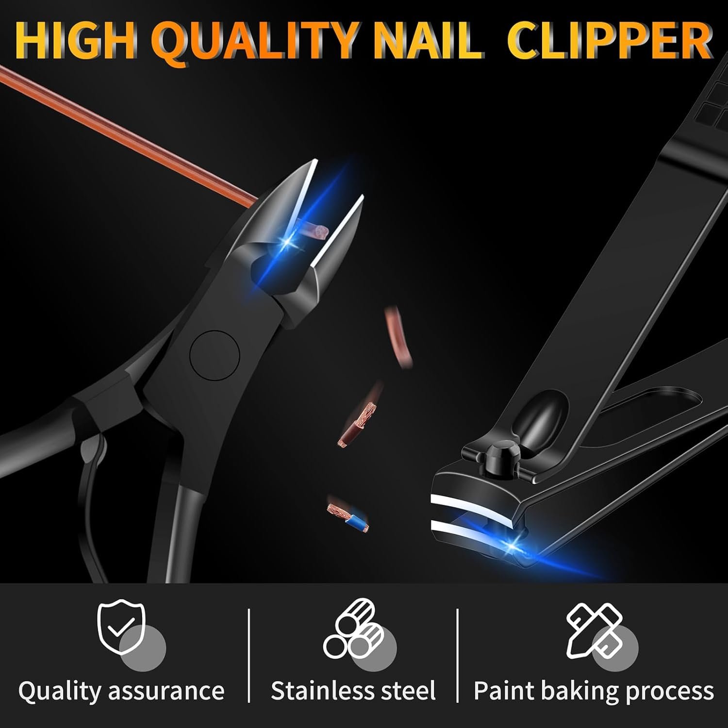 Manicure Set 16 In 1 Professional Stainless Steel Pedicure Kit Toenail Clippers Set Mens Grooming Kit Fingernail Kit for Women with Luxurious Travel Bag, Suitable for Home, Travel, and Salon (Black) - Image 4