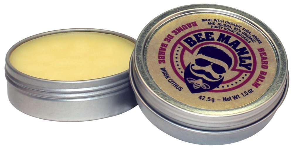 Honey House Naturals Beard Balm – Brisk Citrus Scent – 1.5 ounce Round Travel Size Tin – All Natural Ultra Moisturizing Beard Balm Infused with Essential Oils and Butters - Image 3