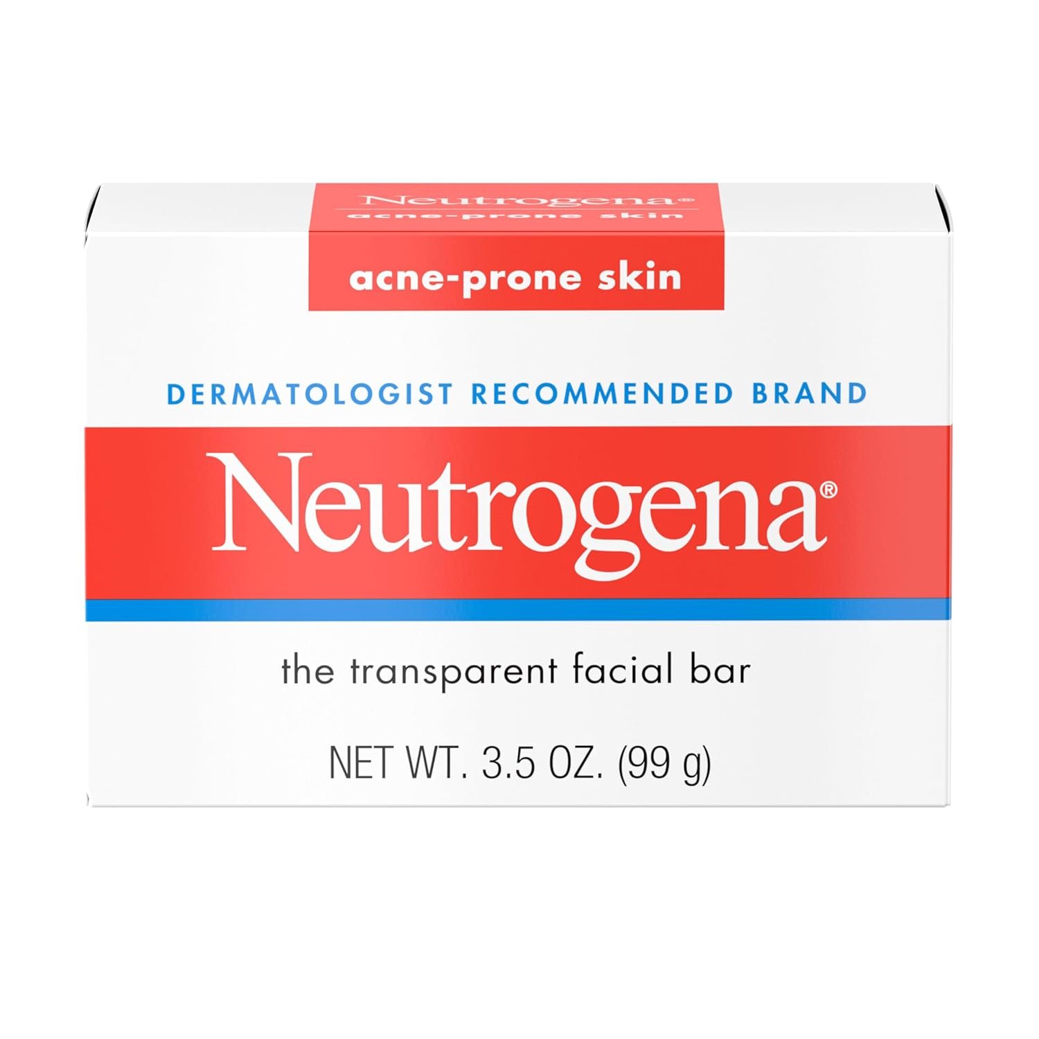 Neutrogena Facial Cleansing Bar Treatment for Acne-Prone Skin, Non-Medicated & Glycerin-Rich Formula Gently Cleanses without Over-Drying, No Detergents or Dyes, Non-Comedogenic, 3.5 oz - Image 2