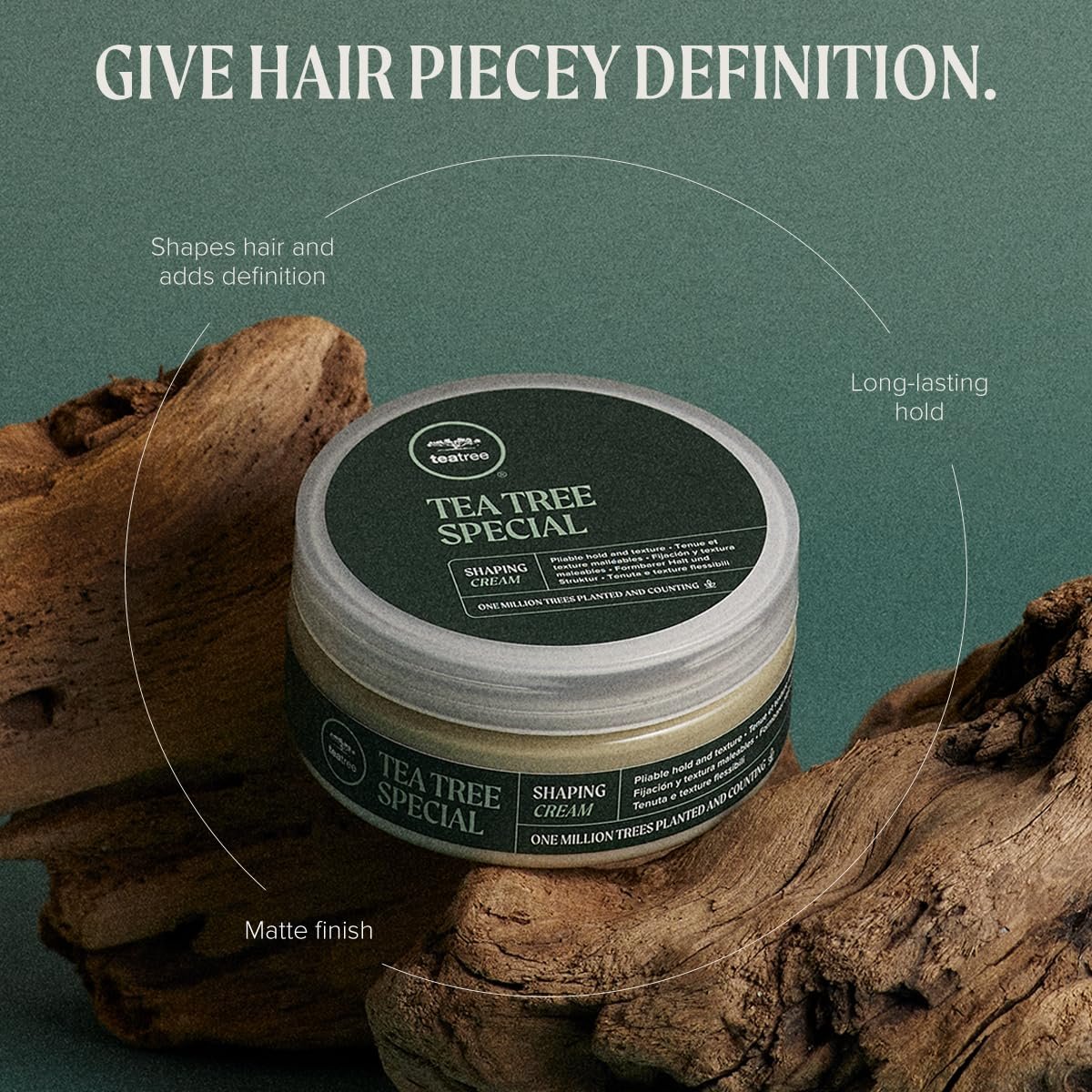 Tea Tree Shaping Cream, Hair Styling Cream, Long-Lasting Hold, Matte Finish, For All Hair Types - Image 4