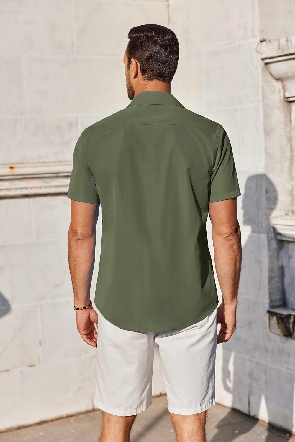 COOFANDY Mens Short Sleeve Button Down Shirt Casual Untucked Summer Shirt with Pocket - Image 5