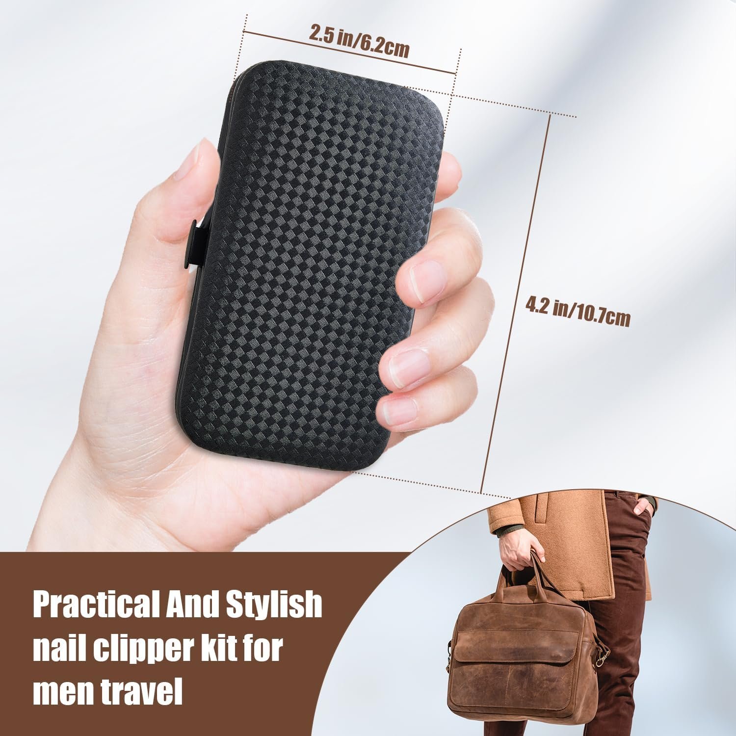 Manicure Kit Nail Clippers Set 10 in 1 Mens Gifts Stainless Steel Mens Nail Grooming Kit Fingernail Clipper Travel Manicure Set Gifts for Women Boys Husband Girls Boyfriend Family Friend - Image 3