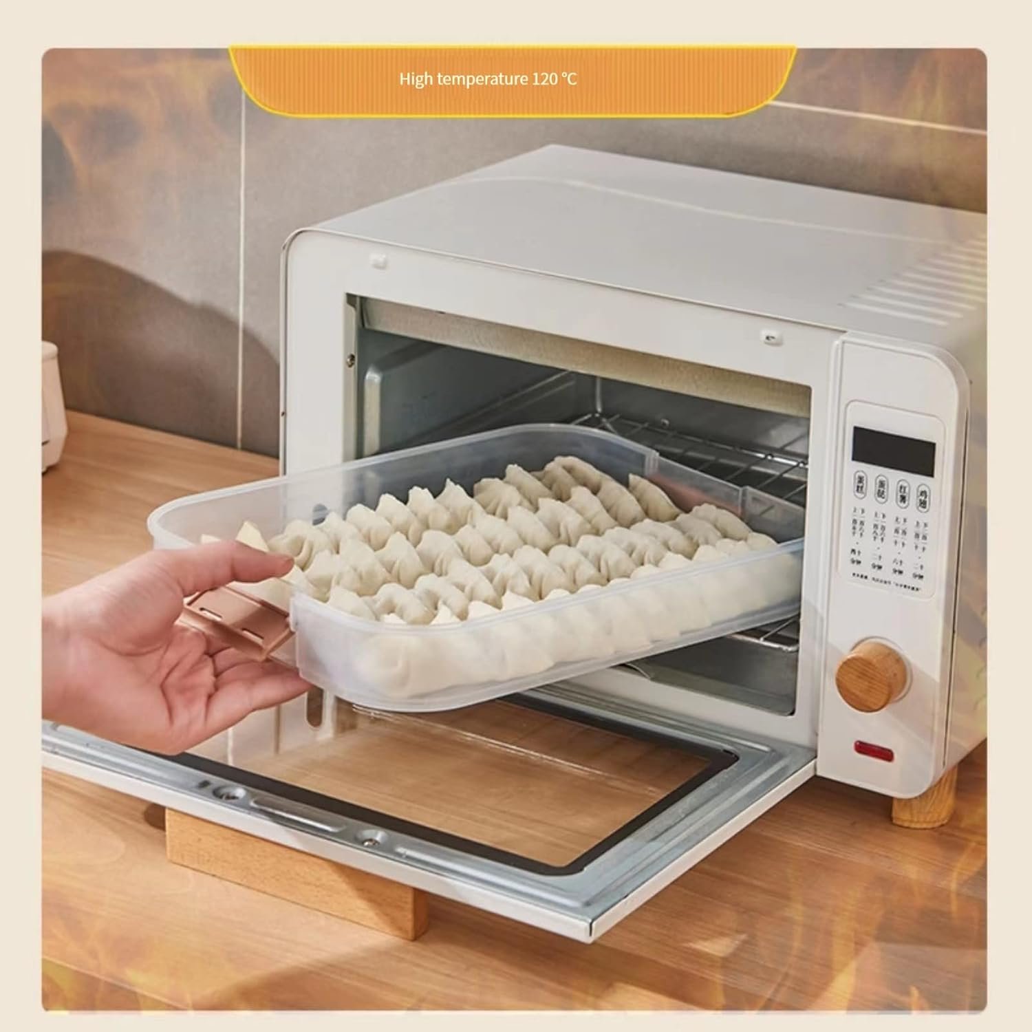 4-layer Food Storage Containers,Plastic Cookie Containers,Stackable Cookie Carrier, Dumpling Storage Box,Food Containers with Lids Airtight - Image 6