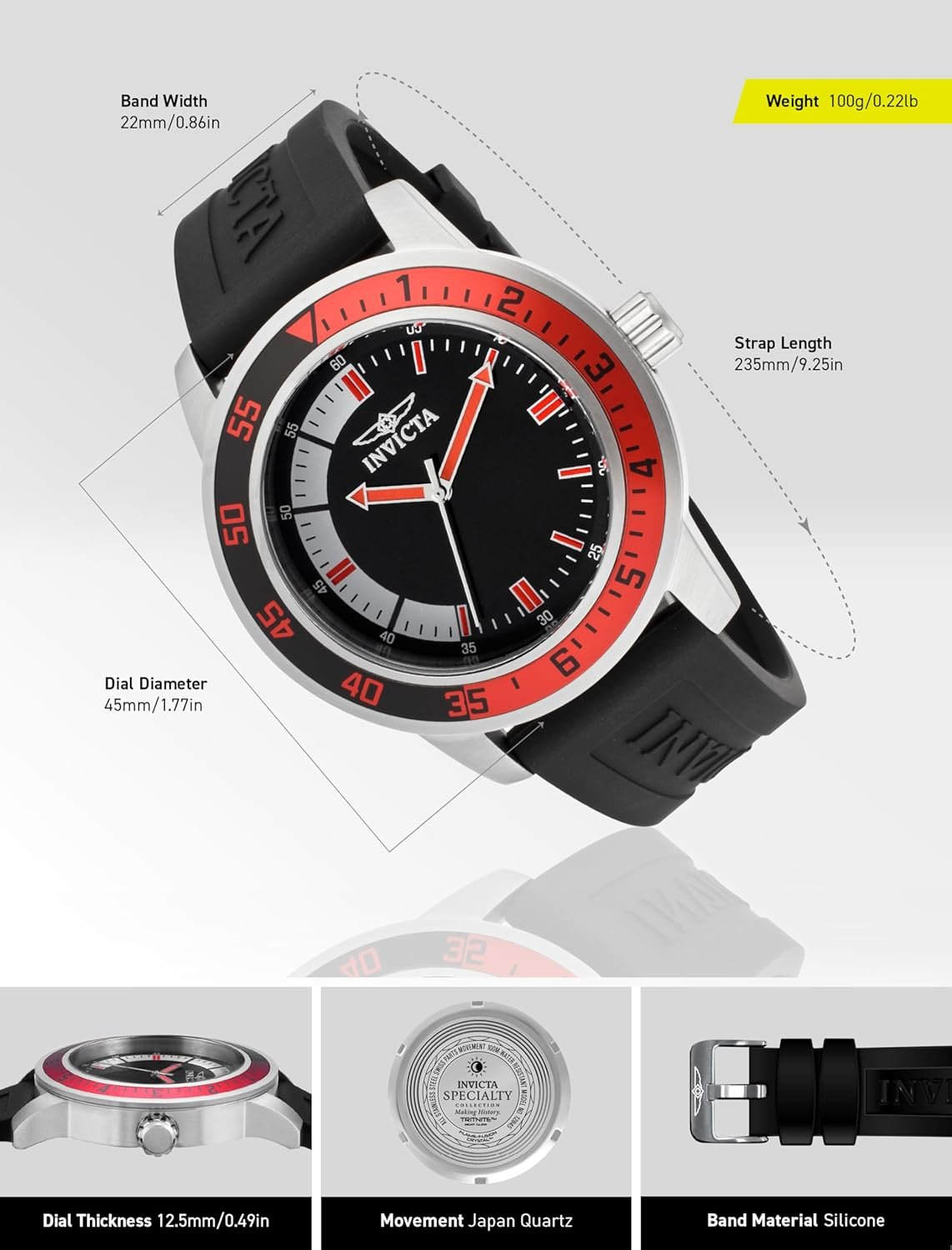 Invicta Men's 12846 "Specialty" Stainless Steel Watch - Image 4