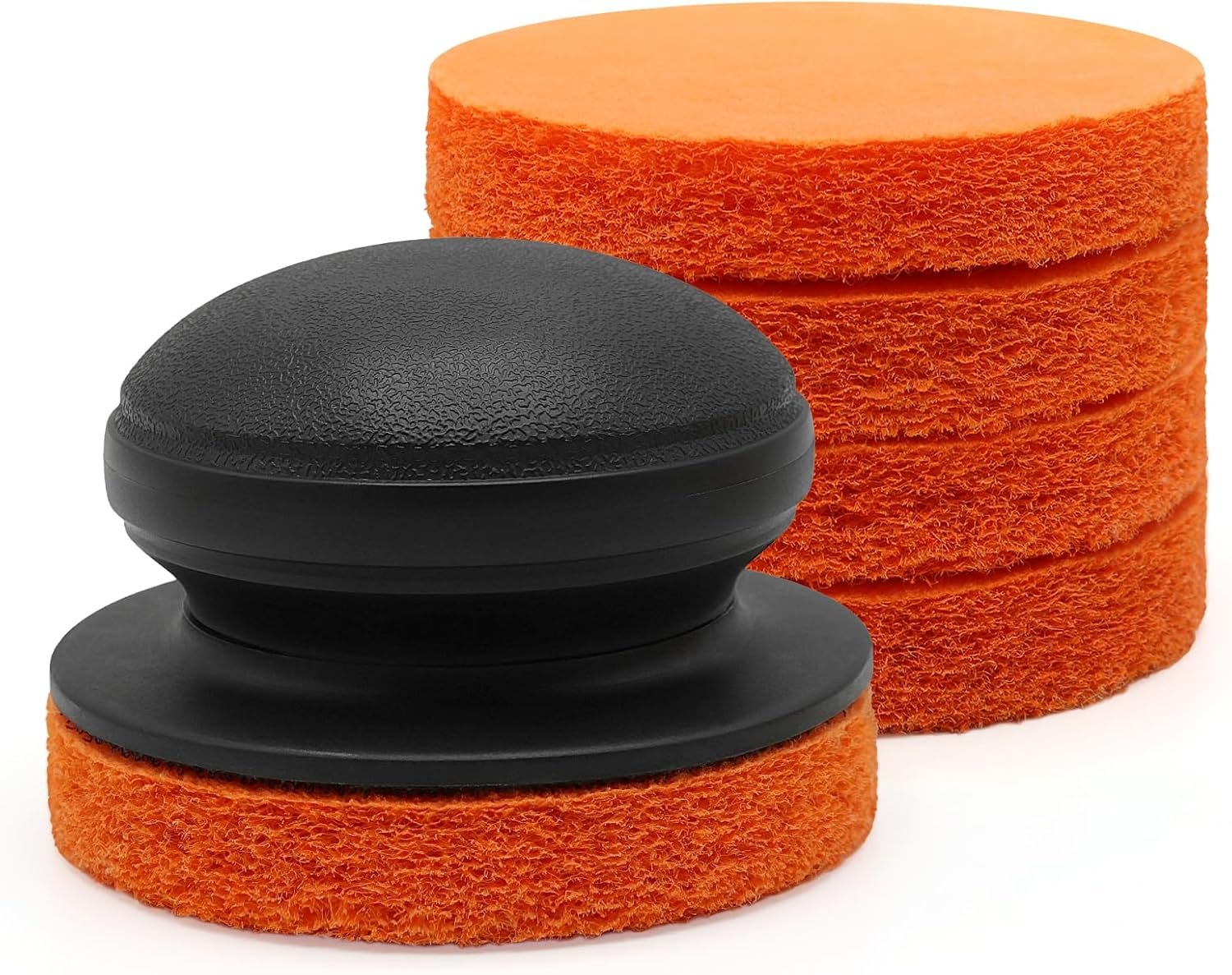 Griddle Cleaning Kit for Blackstone, Flat Top Grill Cleaning Kit Multi-Purpose Heavy Duty Non-Scratch Scouring Pads for Kitchen - 5 Scrubber Pads and 1 Handle - Image 2