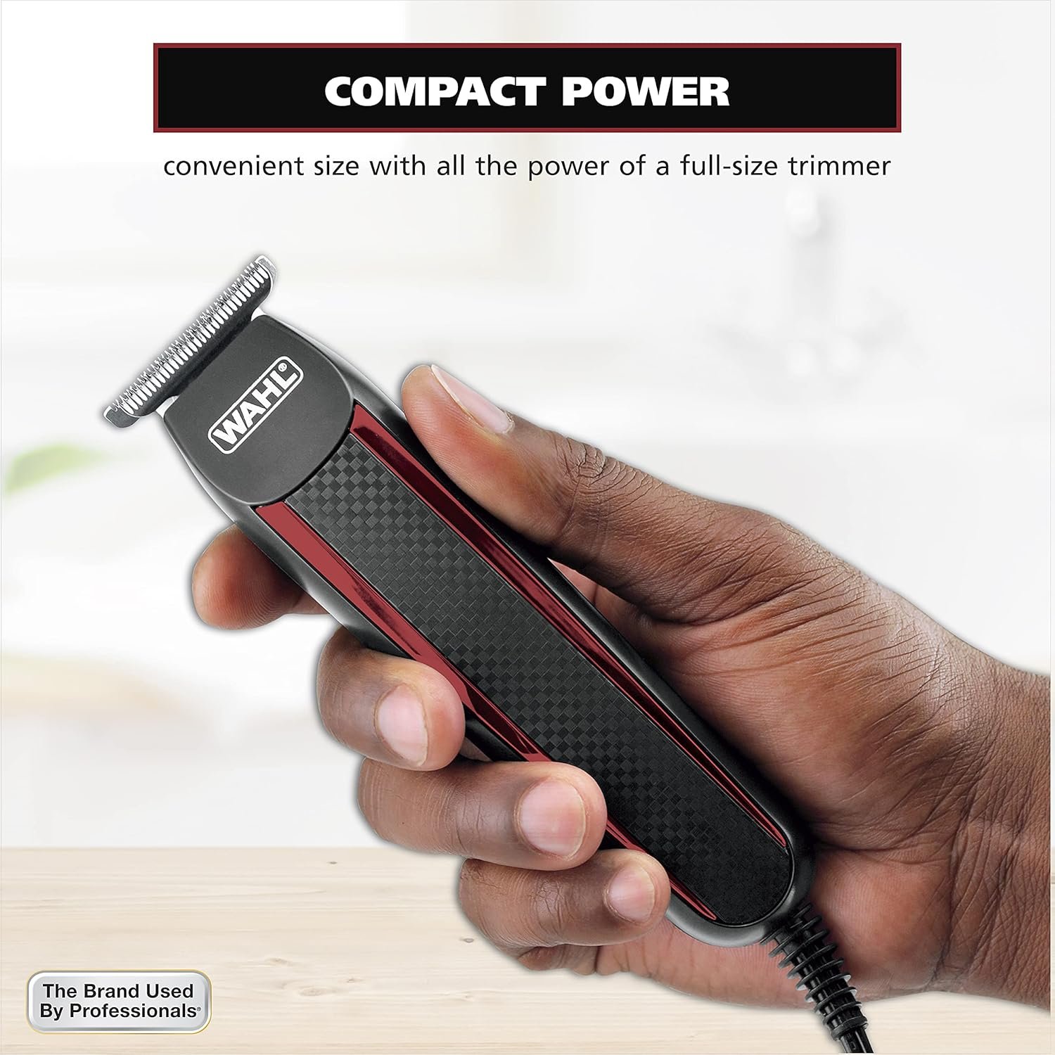 Wahl Edge Pro Bump Free Corded Beard Trimmer for Men Touch Up Trimmer & Grooming Detailer Kit – Perfect for Edging Beards, Mustaches, Hair, & Stubble, – Model 9686-300 - Image 4
