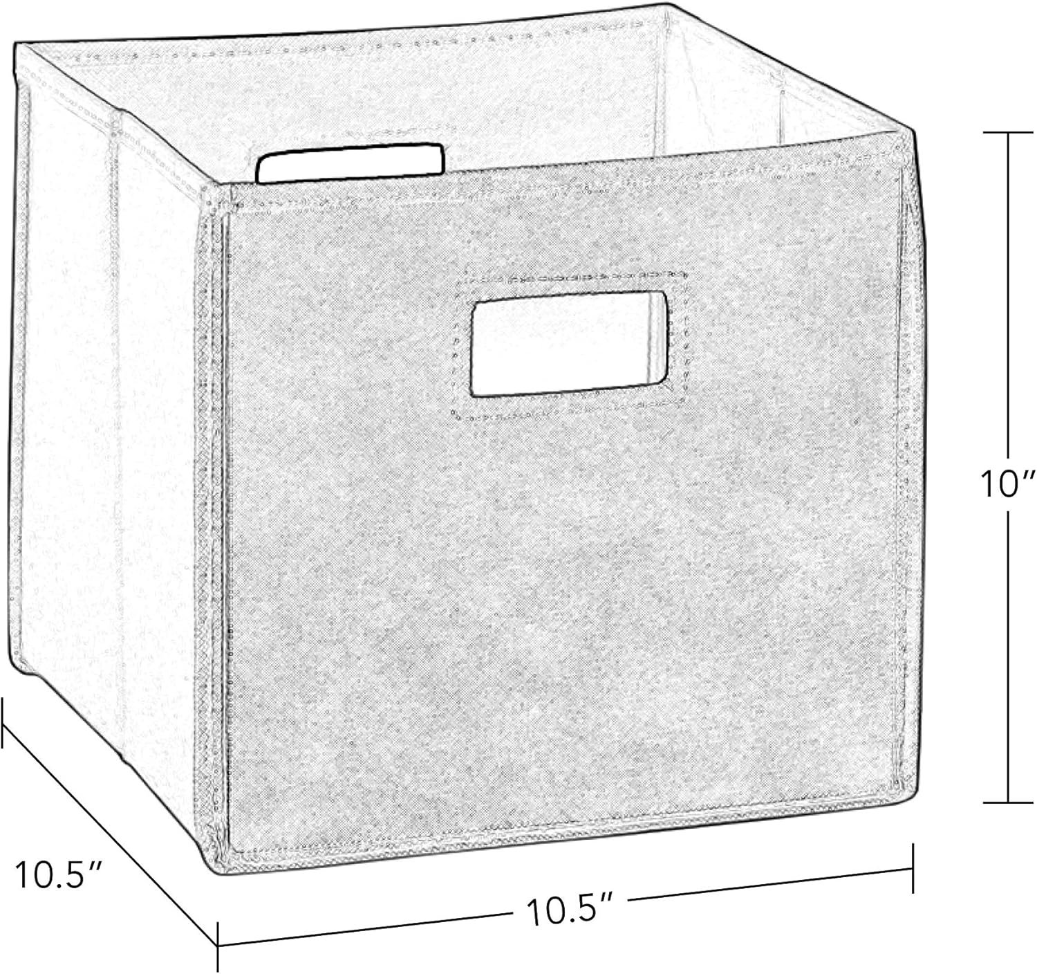 RiverRidge Folding Storage Bins with Handles Turquoise Cube Storage Organizer for Closet, Bedroom & Playroom - Closet Organizers and Storage Set of 2 - Image 7