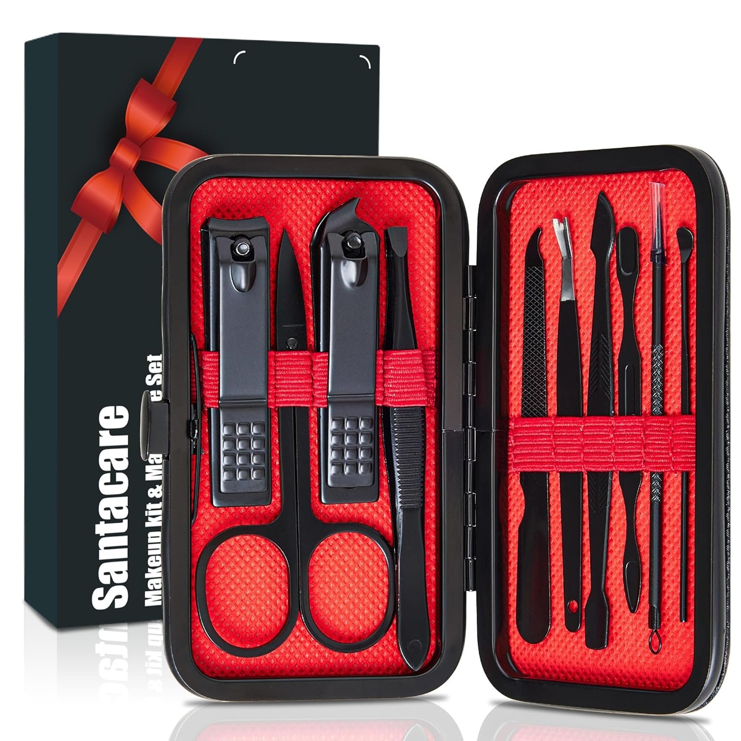 Manicure Set 10 in 1 Mens Gifts Nail Clipper Kit Travel Nail Set for Men and Women, Mens Nail Grooming Kit Birthday Thanksgiving Day Gifts for Him Her Boys Girls Husband Boyfriend - Image 2