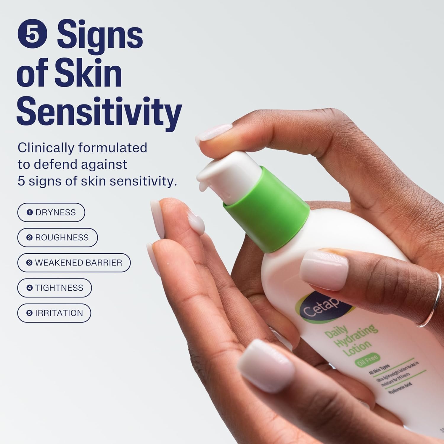 Cetaphil Daily Hydrating Lotion for Face, With Hyaluronic Acid, 3 fl oz, Lasting 24 Hour Hydration, for Combination Skin, No Added Fragrance, Non-Comedogenic - Image 4