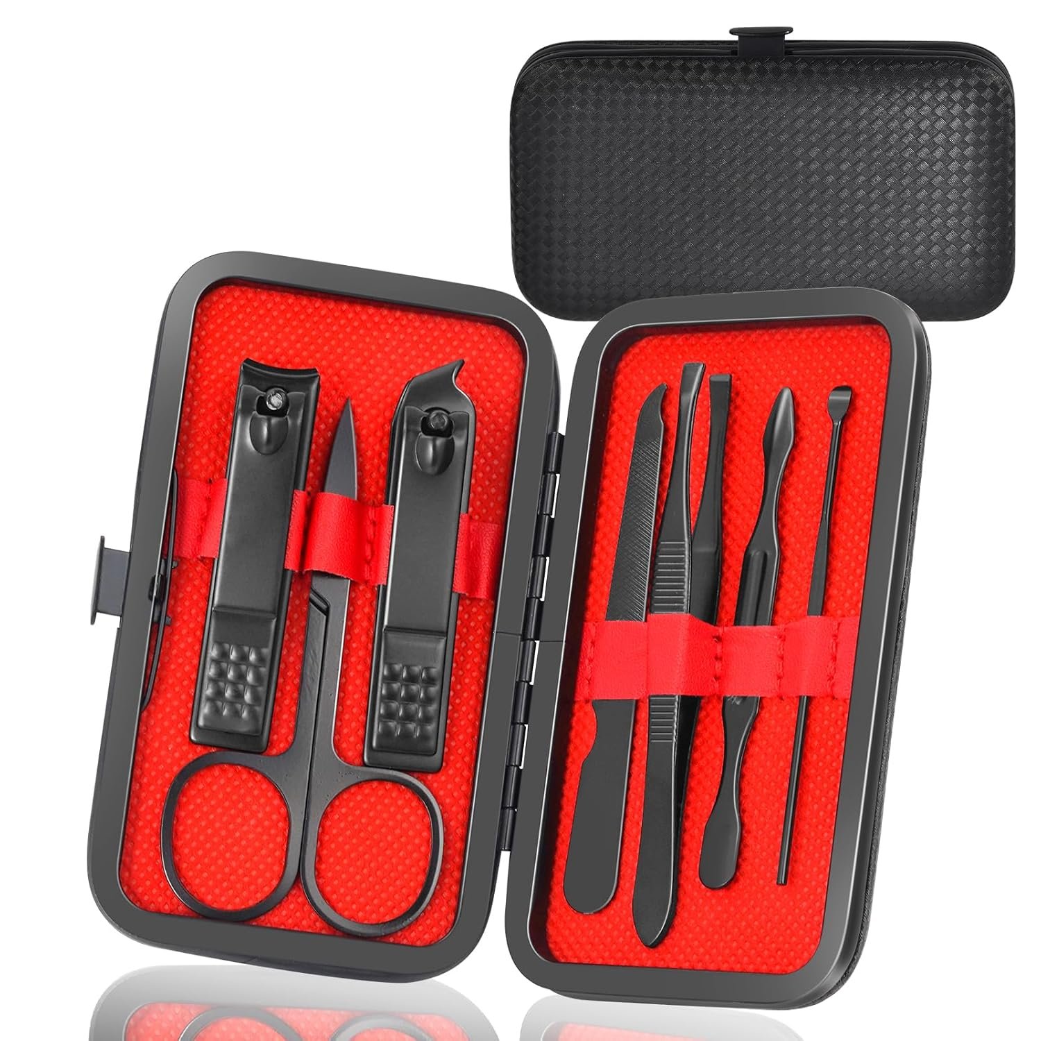 Manicure Kit for Men Women, 7 PCS Manicure and Pedicure Nail Care Kit, Nail Clipper Set Tool Gift Mens Nail Grooming Kit - Image 2