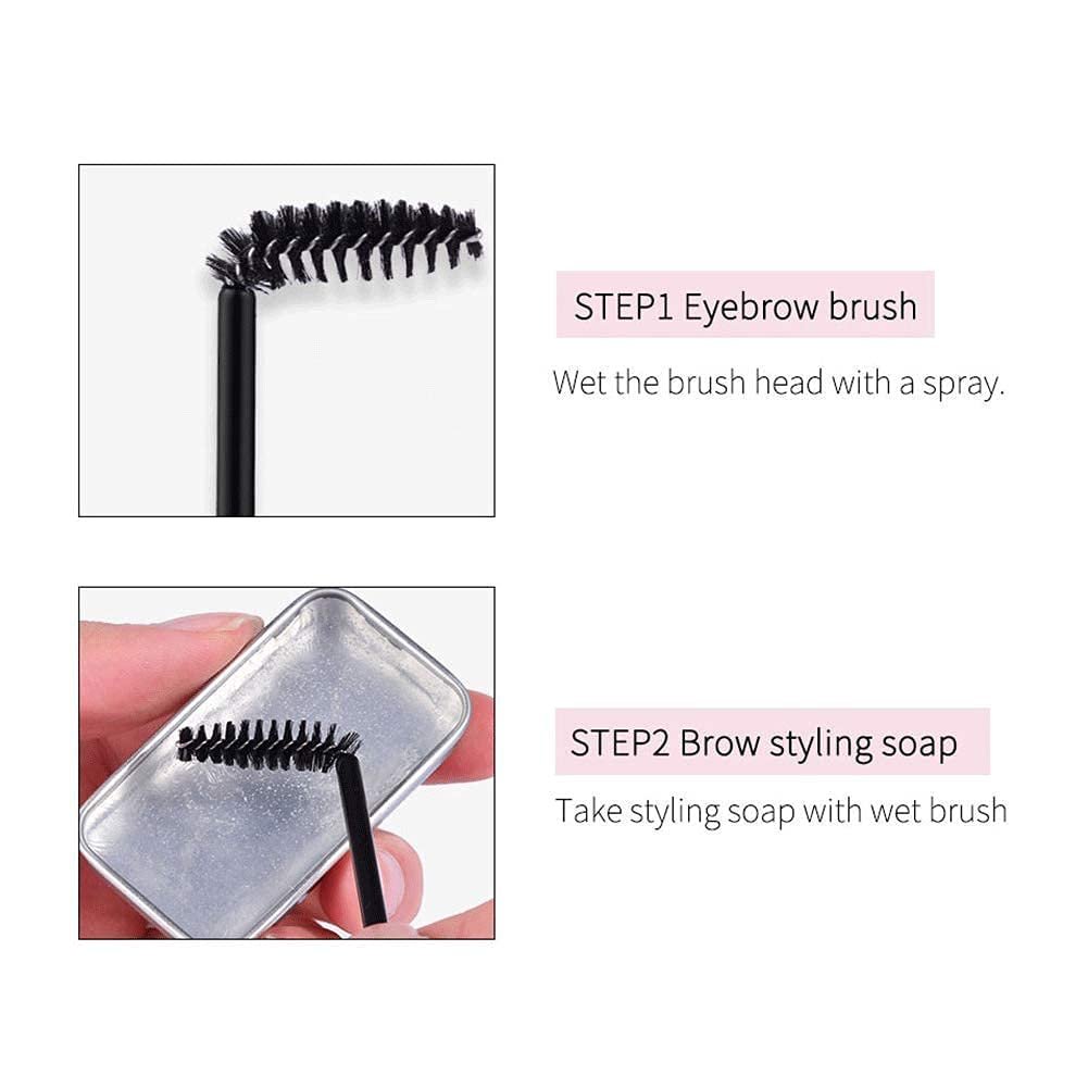 Eyebrow Soap, 3D Brows Styling Soap, Transparent Long Lasting Natural Eyebrow Wax Eyebrow Gel (2PCS) - Image 5