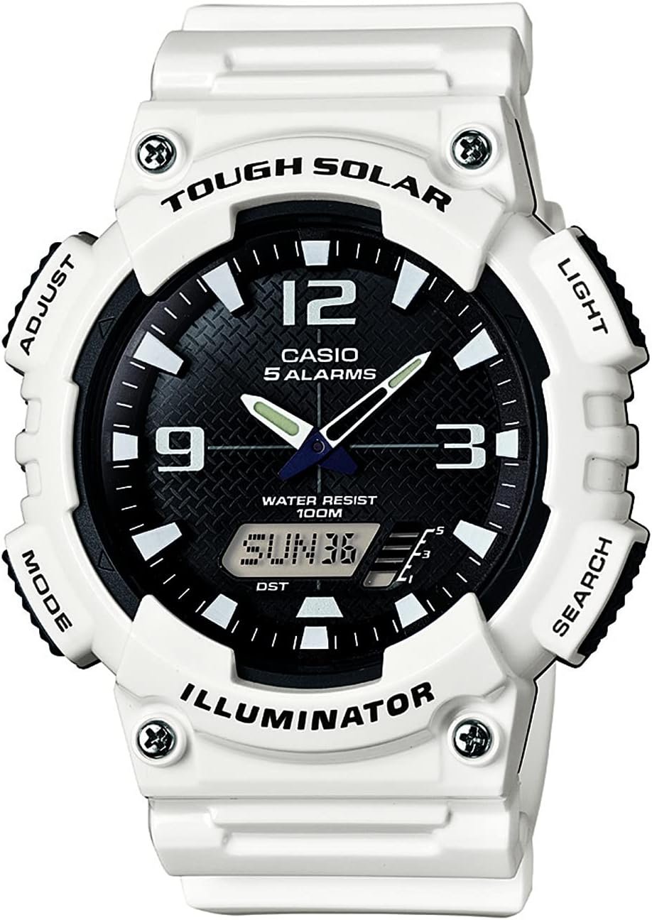 Casio AQS800W Series | Analog Digital Watch | 100M WR | Solar Powered | 1/100 SEC Stop Watch | 6-Language Day of The Week Indicator | Countdown Timer | LED Light | Multi Alarm - Image 2