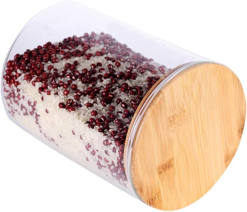 Large Glass Food Storage Container, 100 FL OZ (3000ml) Glass Food Canister with Airtight Bamboo Lids for Your Pantry, BPA-Free Cereal Dispenser Jars for Spaghetti Pasta, Powder, Tea, Coffee - Image 8