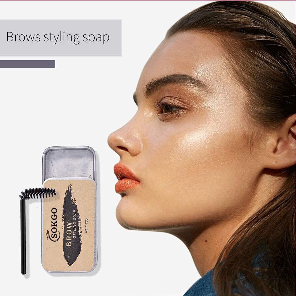 Eyebrow Soap, 3D Brows Styling Soap, Transparent Long Lasting Natural Eyebrow Wax Eyebrow Gel (2PCS) - Image 8