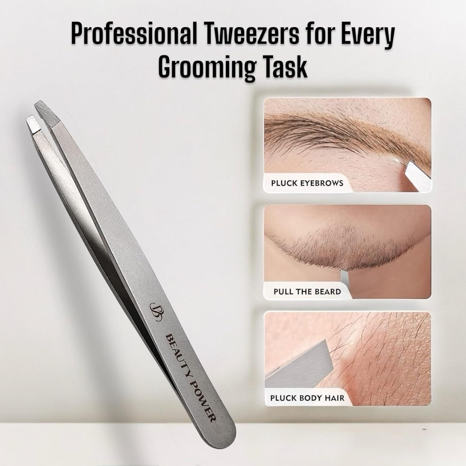 Manicure Pedicure Set 7-in-1 Stainless Steel, Ultra Sharp, Slanted Nail Clipper, Fingernail Clipper, Cuticle Nipper, Glass Nail File, Eyebrow Tweezers, Scissors, Case – Gift (Matte Grey) - Image 6